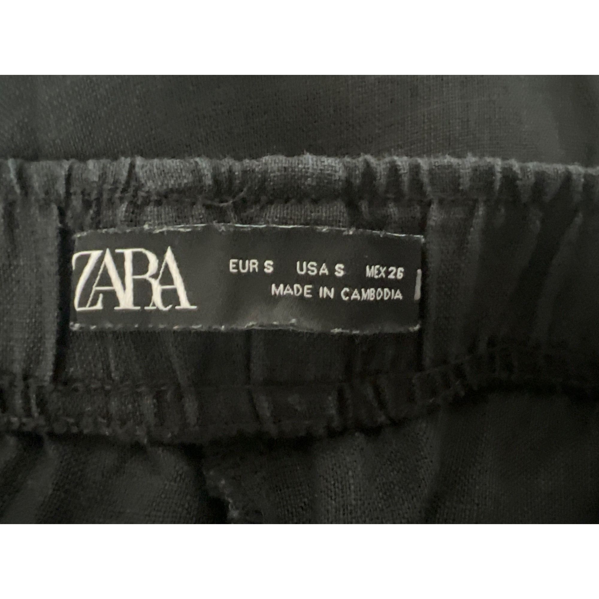 Zara Zara Womens Black Linen Pants Size 27" / US 4 / IT 40 - 5 Thumbnail