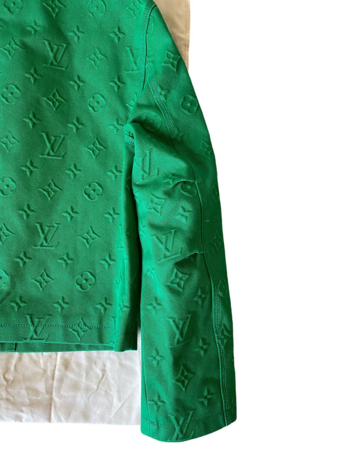 Louis Vuitton Louis Vuitton Carpenter Green 46 Denim Jacket 3D Monogram Size US S / EU 44-46 / 1 - 11 Thumbnail