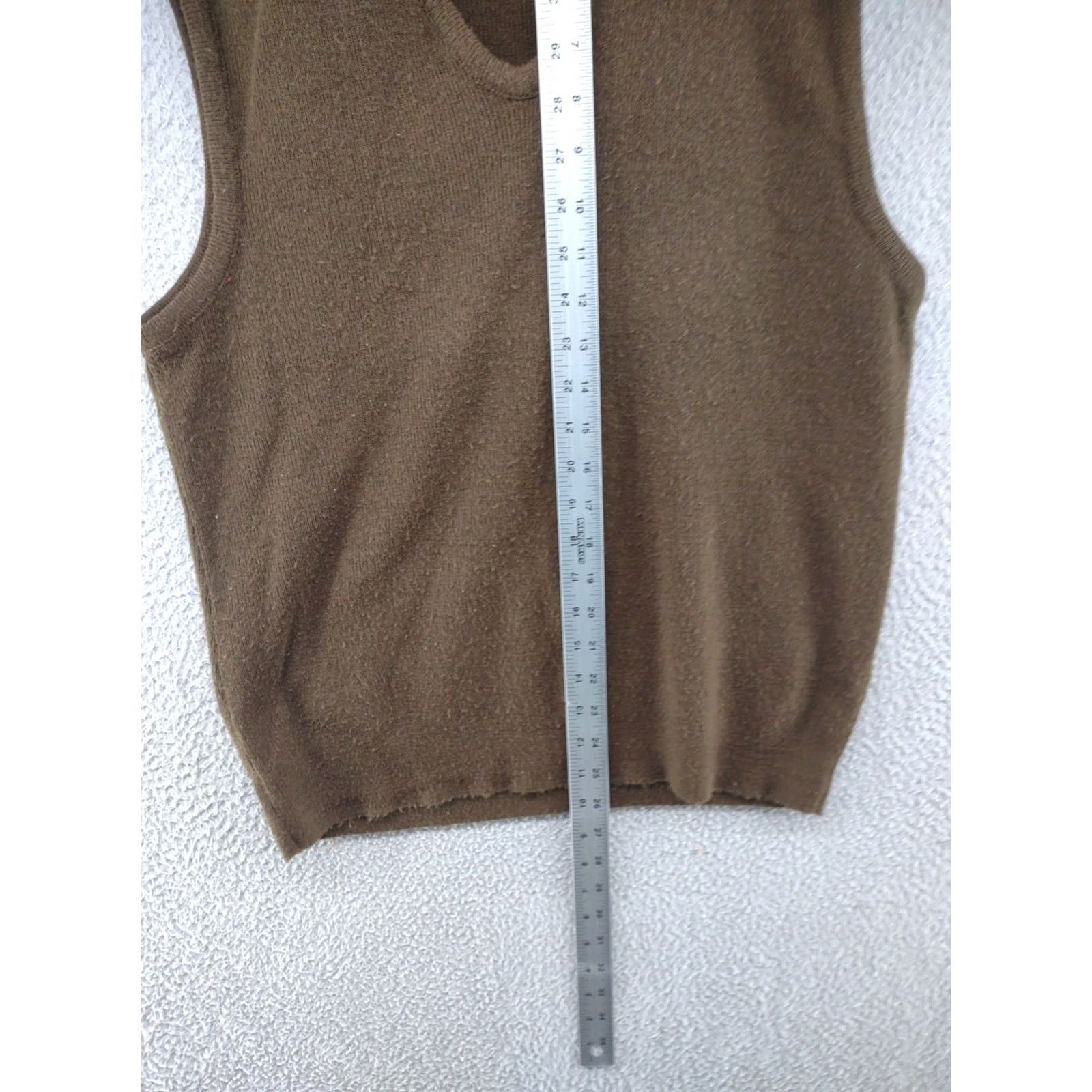 Vintage Vintage 70s Drummond Acrylic Brown Sweater Vest - Large Size Golf Tennis Size US L / EU 52-54 / 3 - 7 Thumbnail