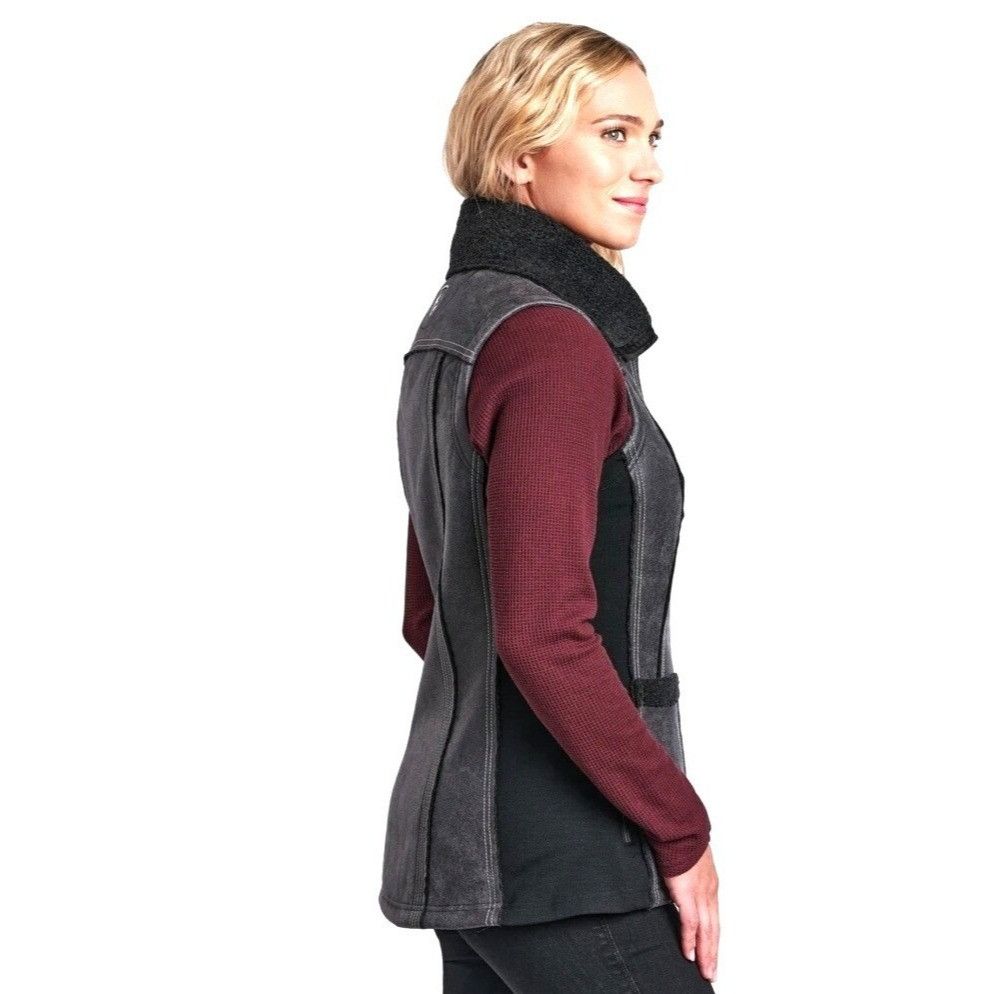 Kuhl NWT KUHL Women's S Raven Gray Black Dani Sherpa Vest Italian Size S / US 4 / IT 40 - 16 Thumbnail