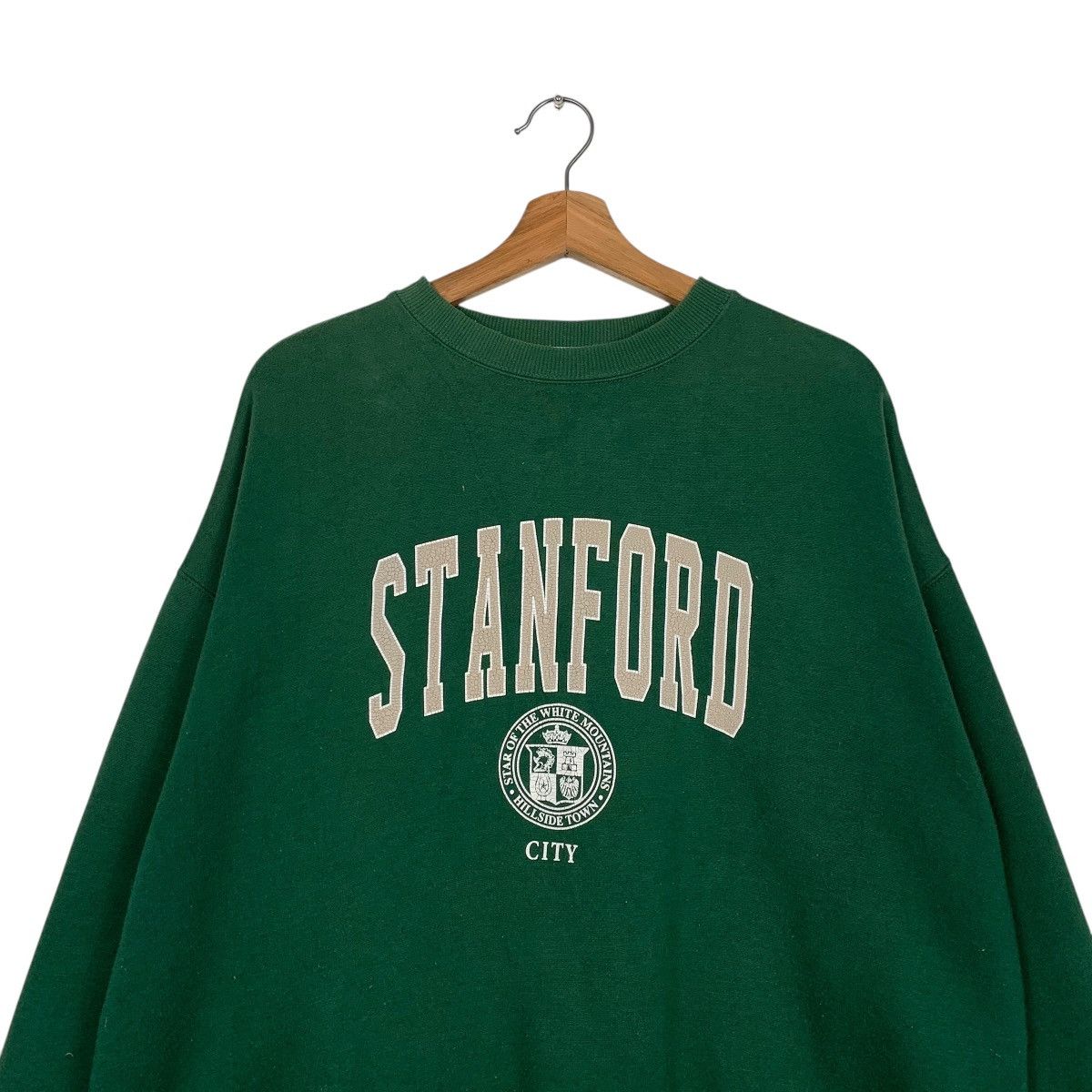 Japanese Brand Stanford City Hillside Town Crewneck Green Sweatshirt Size US M / EU 48-50 / 2 - 2 Thumbnail