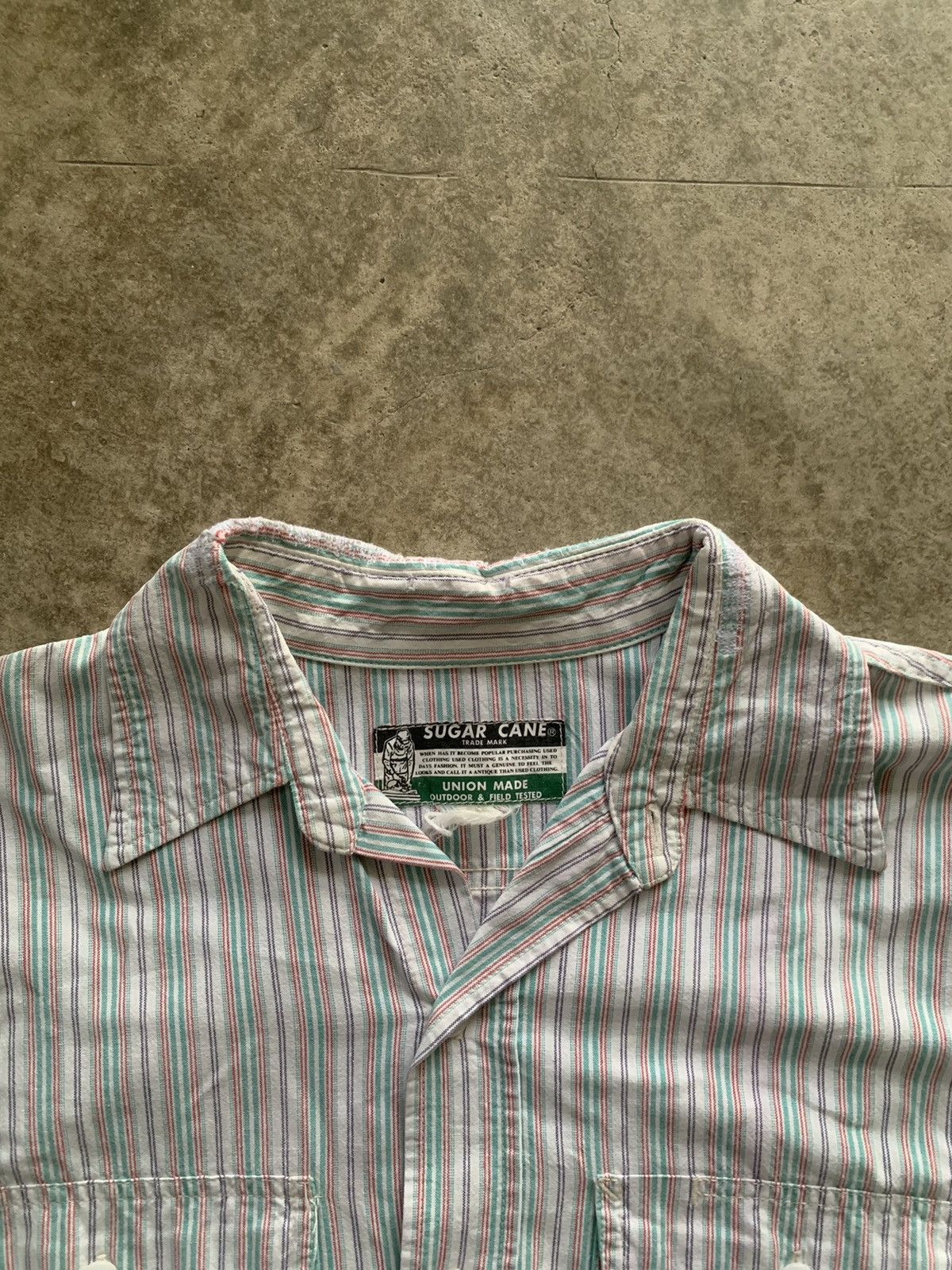 Sugar Cane Sugarcane union made vintage stripe shirt Size US L / EU 52-54 / 3 - 5 Thumbnail