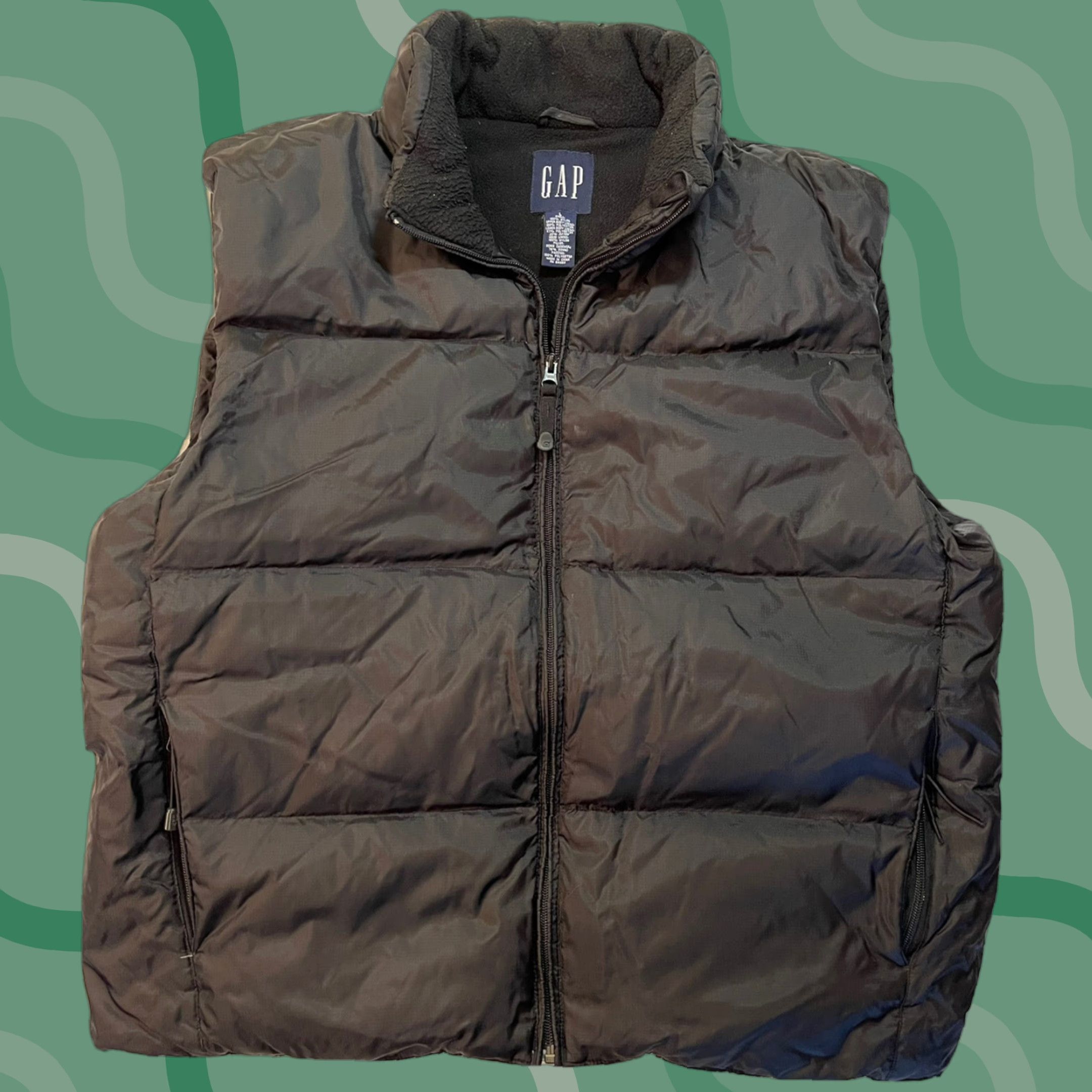 Gap VINTAGE Gap Vest Puffer Jacket Mens Quilted Down Insulated Zip Full-zip L Ski Outdoor Winter Black Nylon L Size US L / EU 52-54 / 3 - 1 Thumbnail