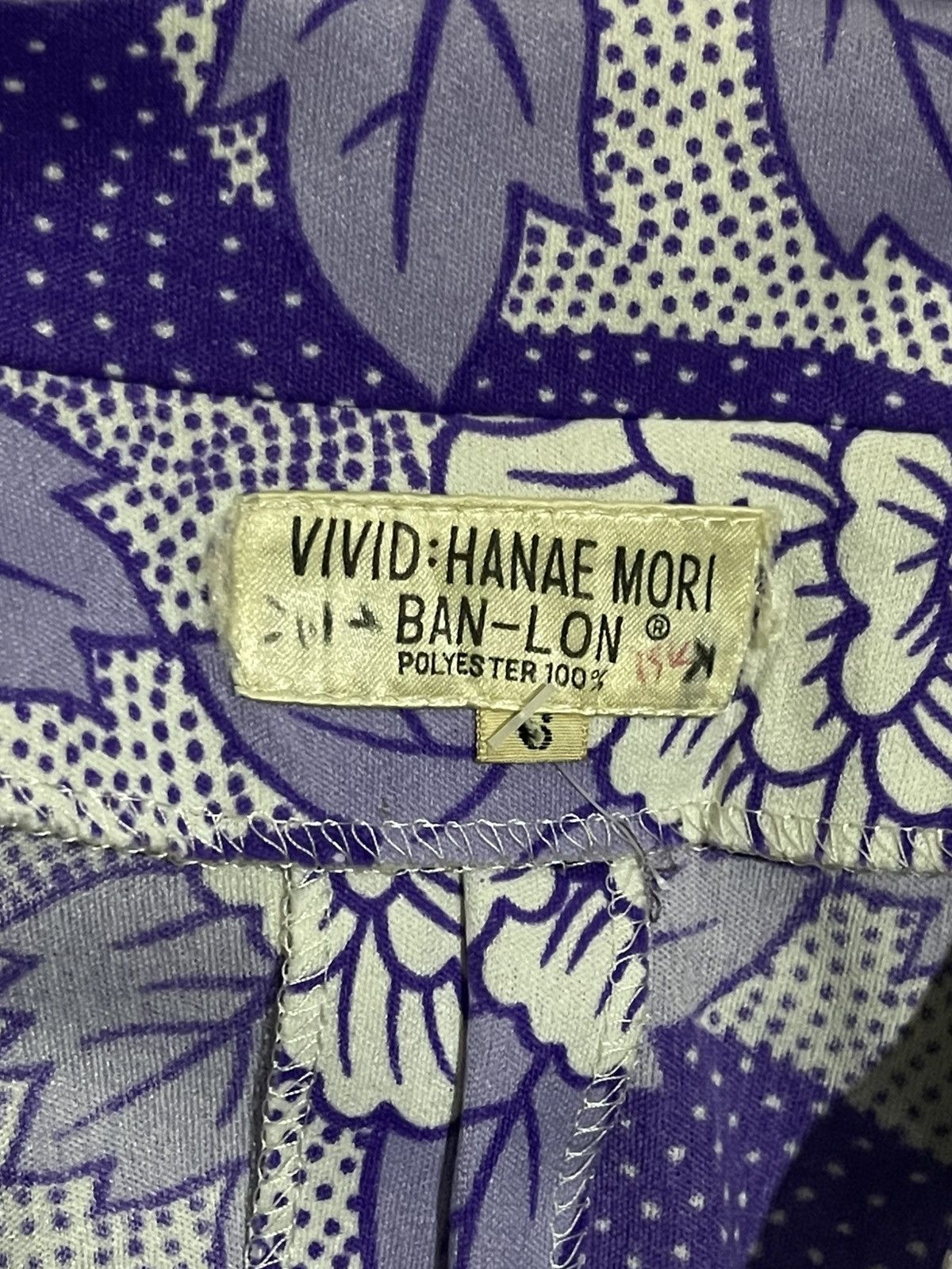Hanae Mori 1980s Hanae Mori Floral Midi Dress Size M / US 6-8 / IT 42-44 - 5 Thumbnail