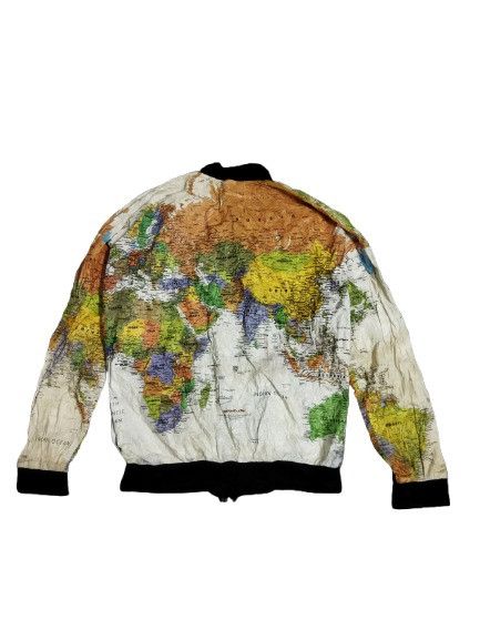 Nirvana Vintage World Map Kurt Cobain Jacket By Leslie Jordan Size US L / EU 52-54 / 3 - 2 Thumbnail