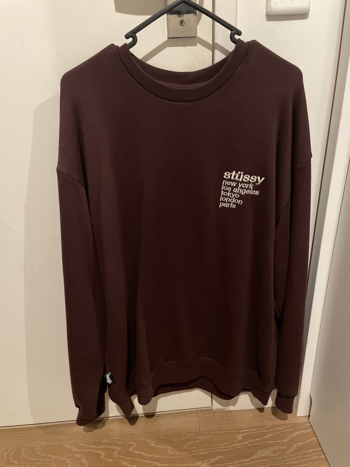Stussy Stussy italic cities fleece crewneck Size US S / EU 44-46 / 1 - 2 Thumbnail