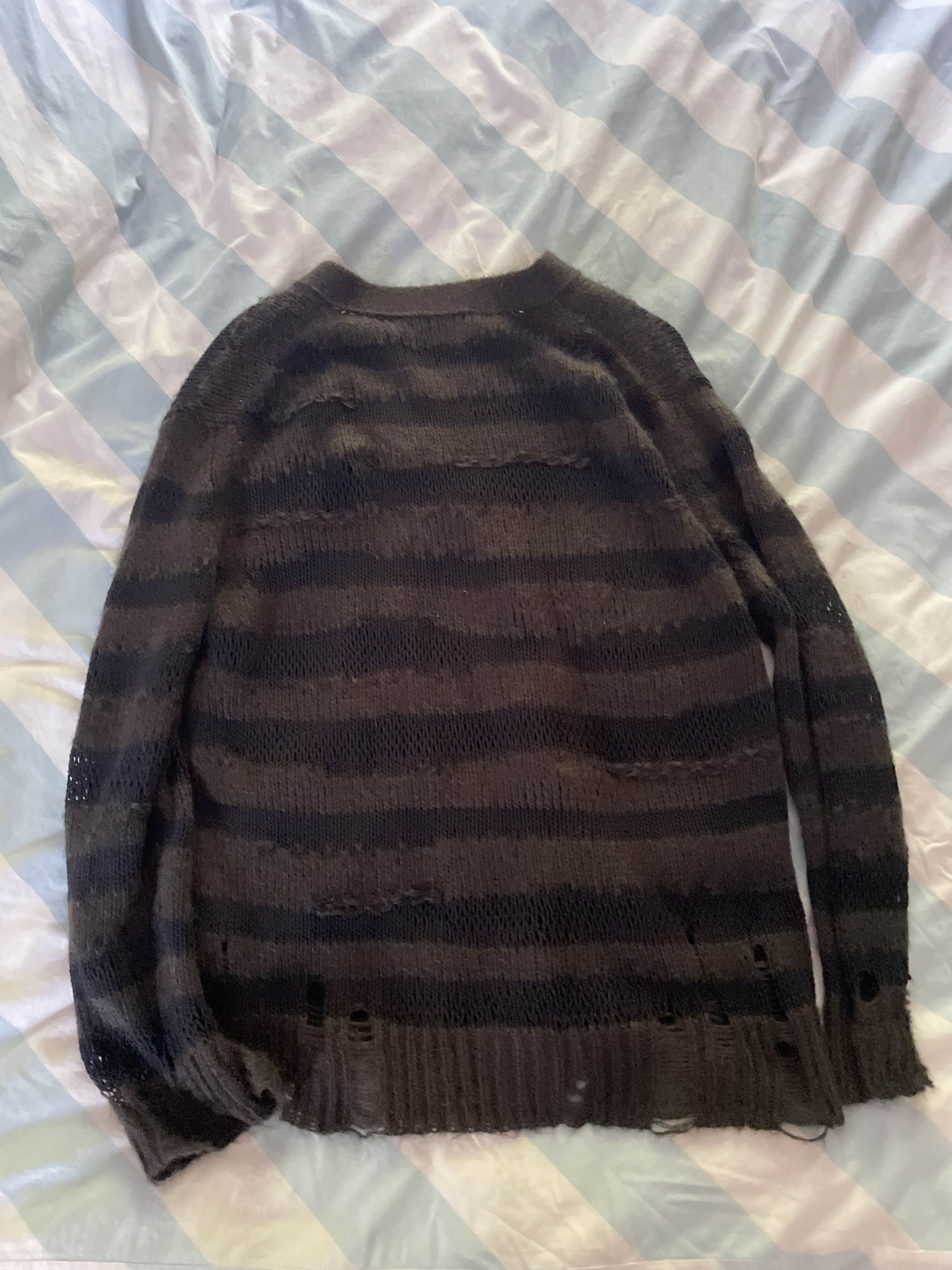 Acne Studios Acne Studios Distressed stripe cardigan Size M / US 6-8 / IT 42-44 - 2 Thumbnail