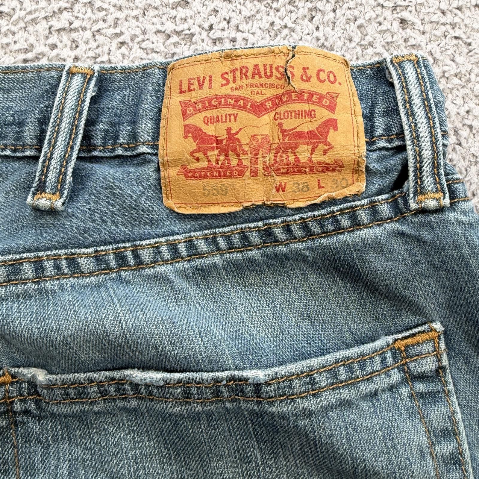 Levi's Levis 505 Jeans Mens 38x30 Regular Fit Blue Medium Wash Size US 38 / EU 54 - 5 Thumbnail