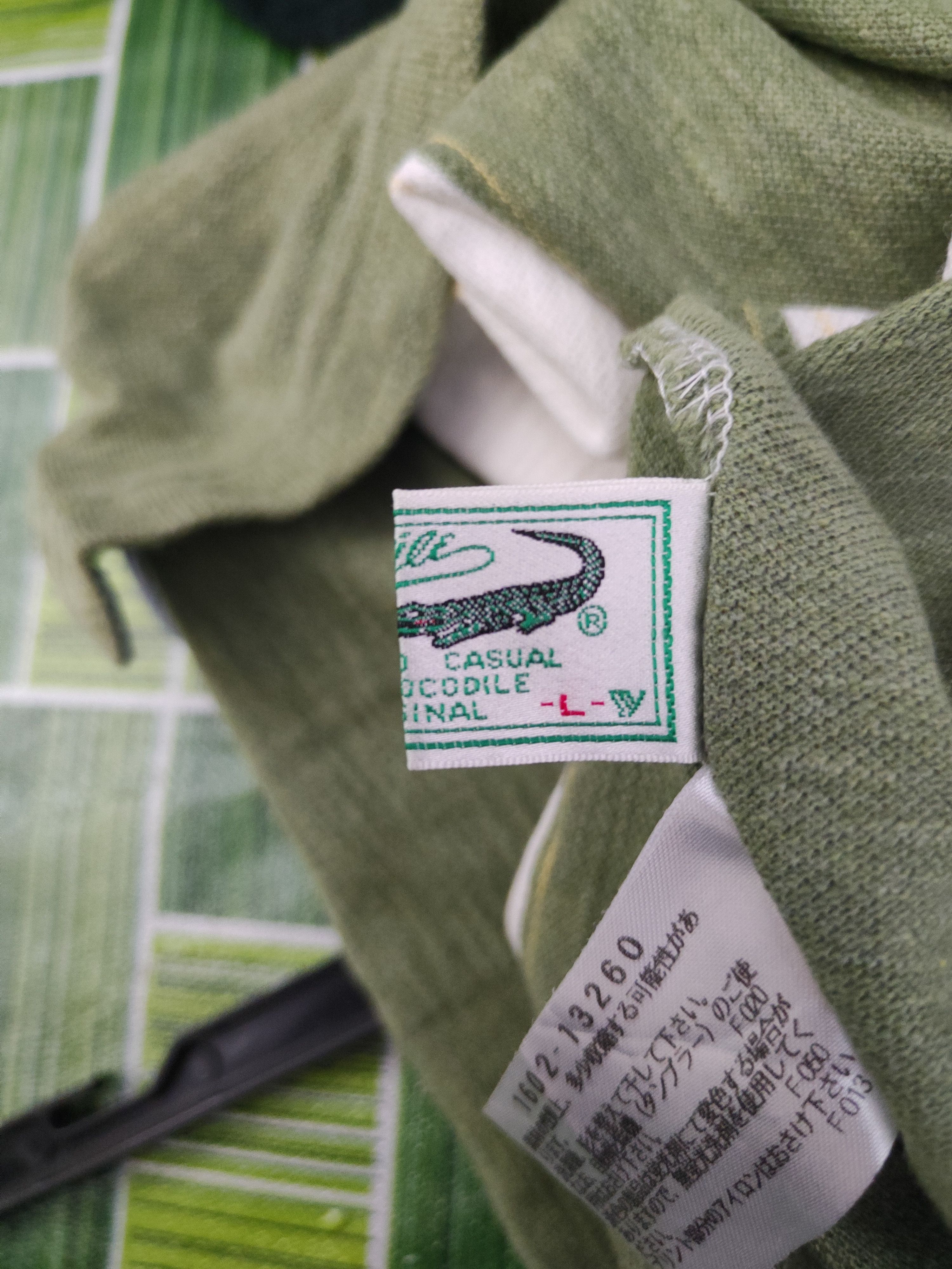Vintage DL Crocodile Pink Green Stripe Polos #2744 Size US L / EU 52-54 / 3 - 11 Thumbnail