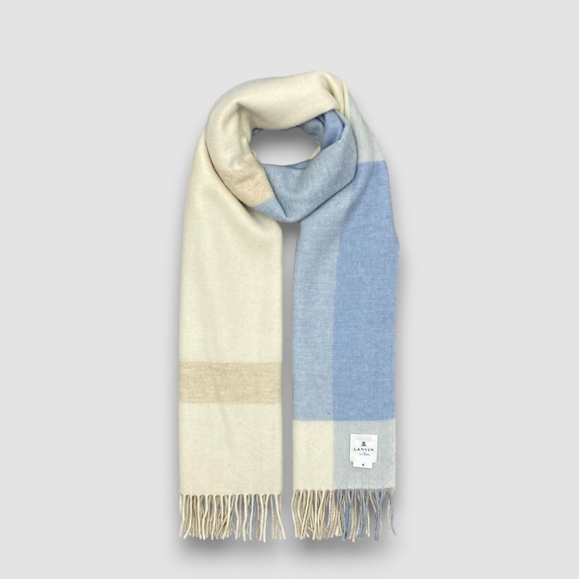 Lanvin Vintage Lanvin Scarf Muffler Wool Cashmere Plaid Scarves Size ONE SIZE - 1 Thumbnail