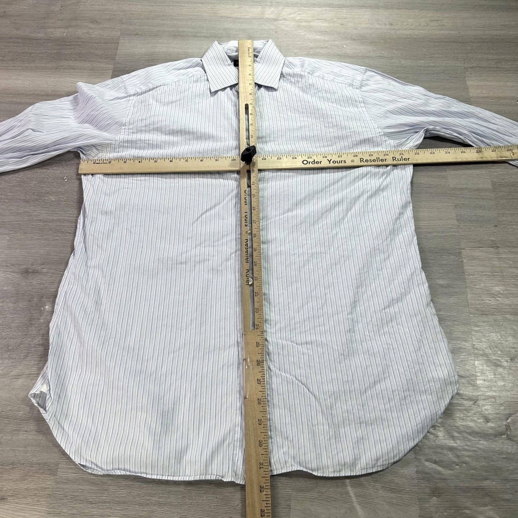 Ermenegildo Zegna Ermenegildo Zegna Dress Shirt Mens Regular Fit Cotton Stripe White 15.5 34/35 Size 42R - 6 Thumbnail
