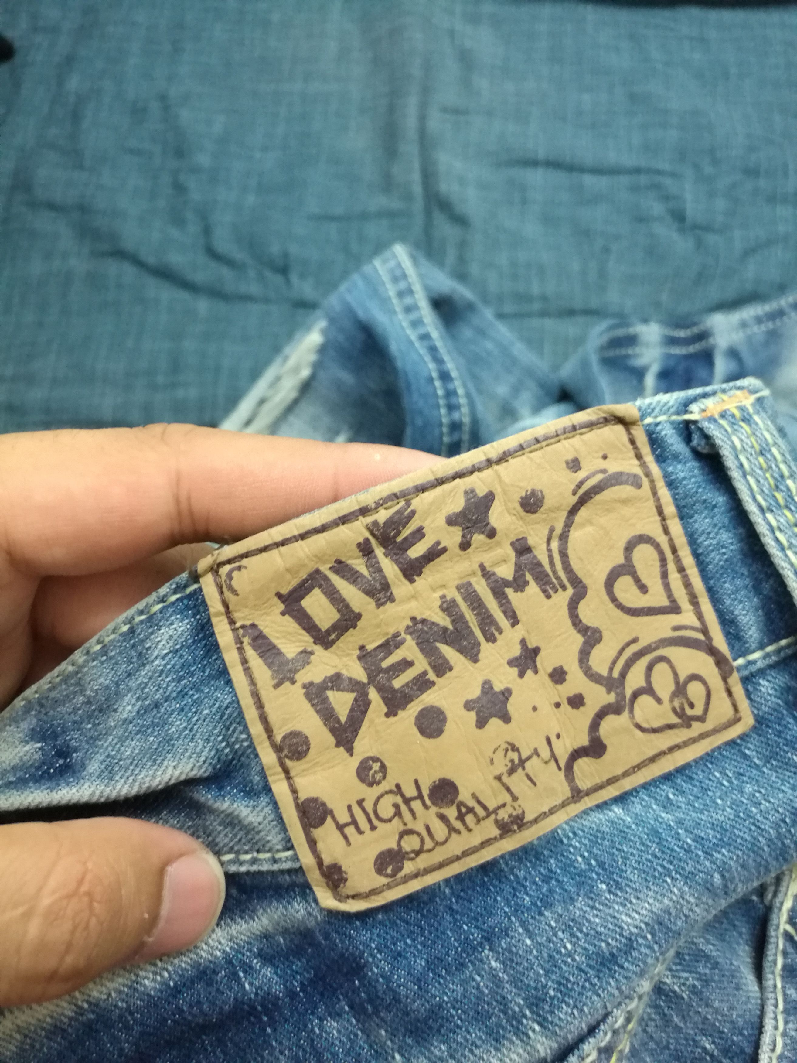 Japanese Brand Vintage Love Denim Patchwork Distressed Design Jeans Size US 34 / EU 50 - 12 Thumbnail