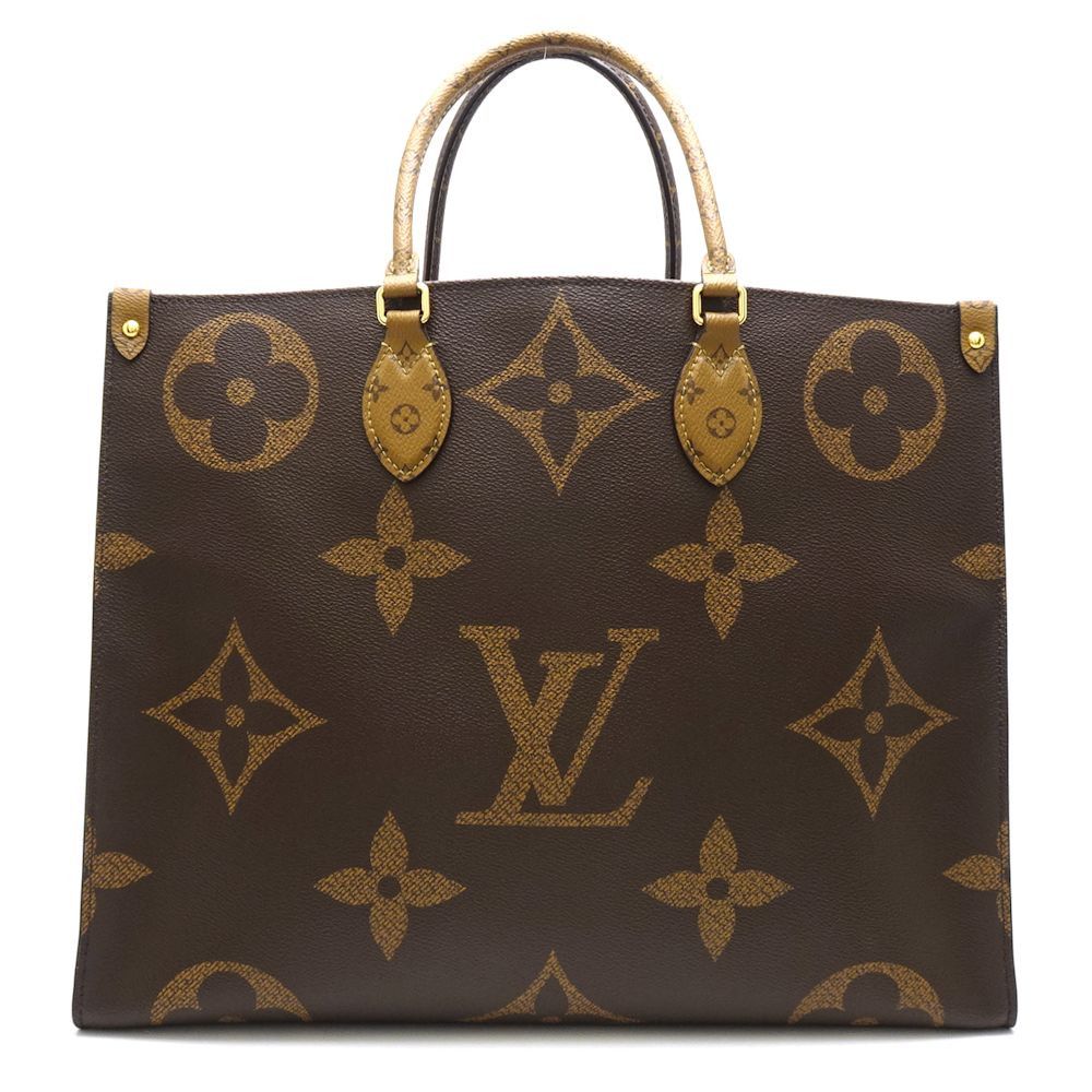 Louis Vuitton Monogram Reverse On The Go GM 2WAY Tote Bag