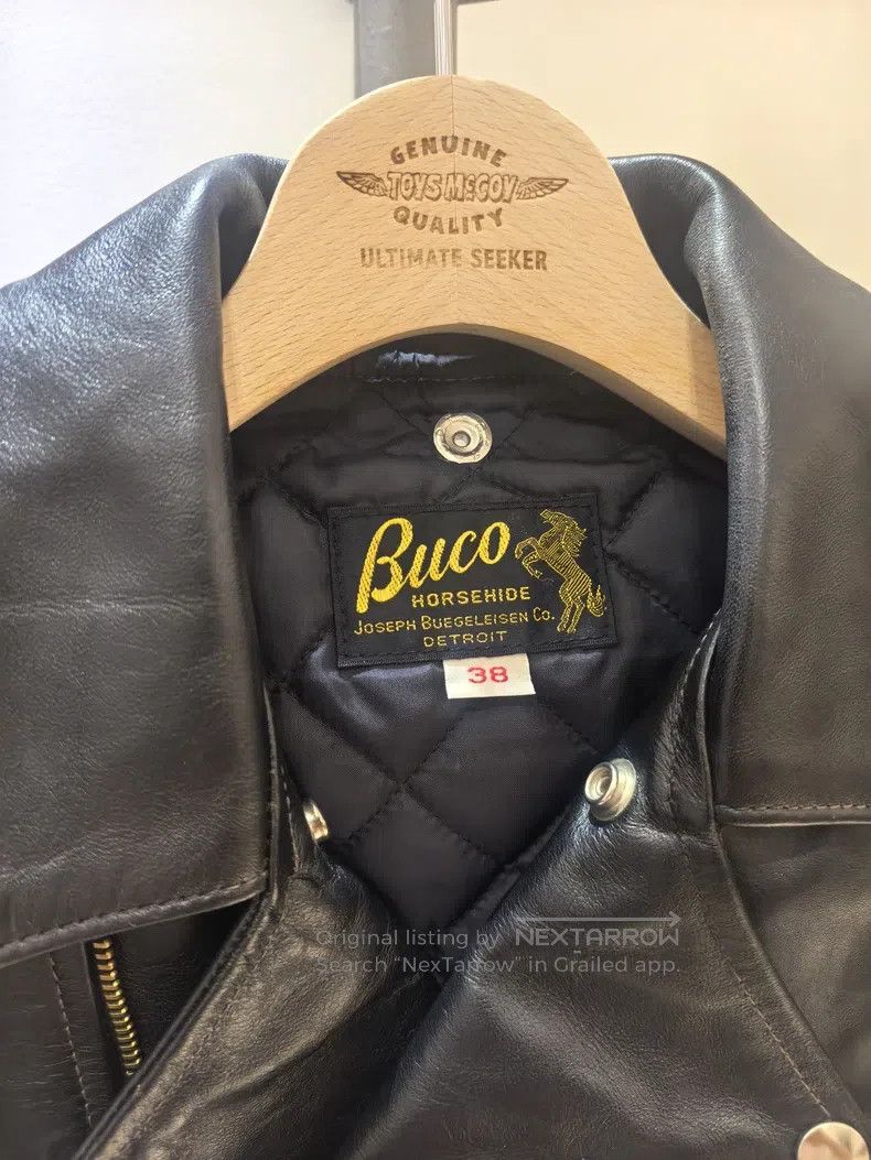 Buco Buco J24 black tea-core horseskin leather coat Size US M / EU 48-50 / 2 - 3 Thumbnail