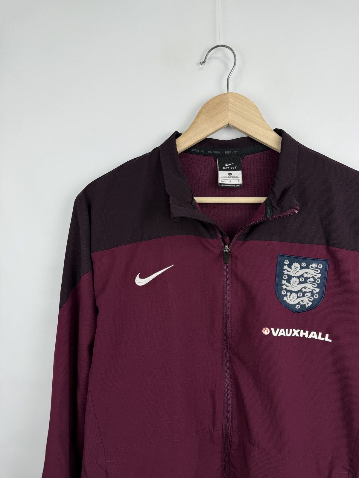 Nike 🏴󠁧󠁢󠁥󠁮󠁧󠁿 Vintage Y2K Nike England Soccer Jacket Training Vauxhall Size US L / EU 52-54 / 3 - 2 Thumbnail