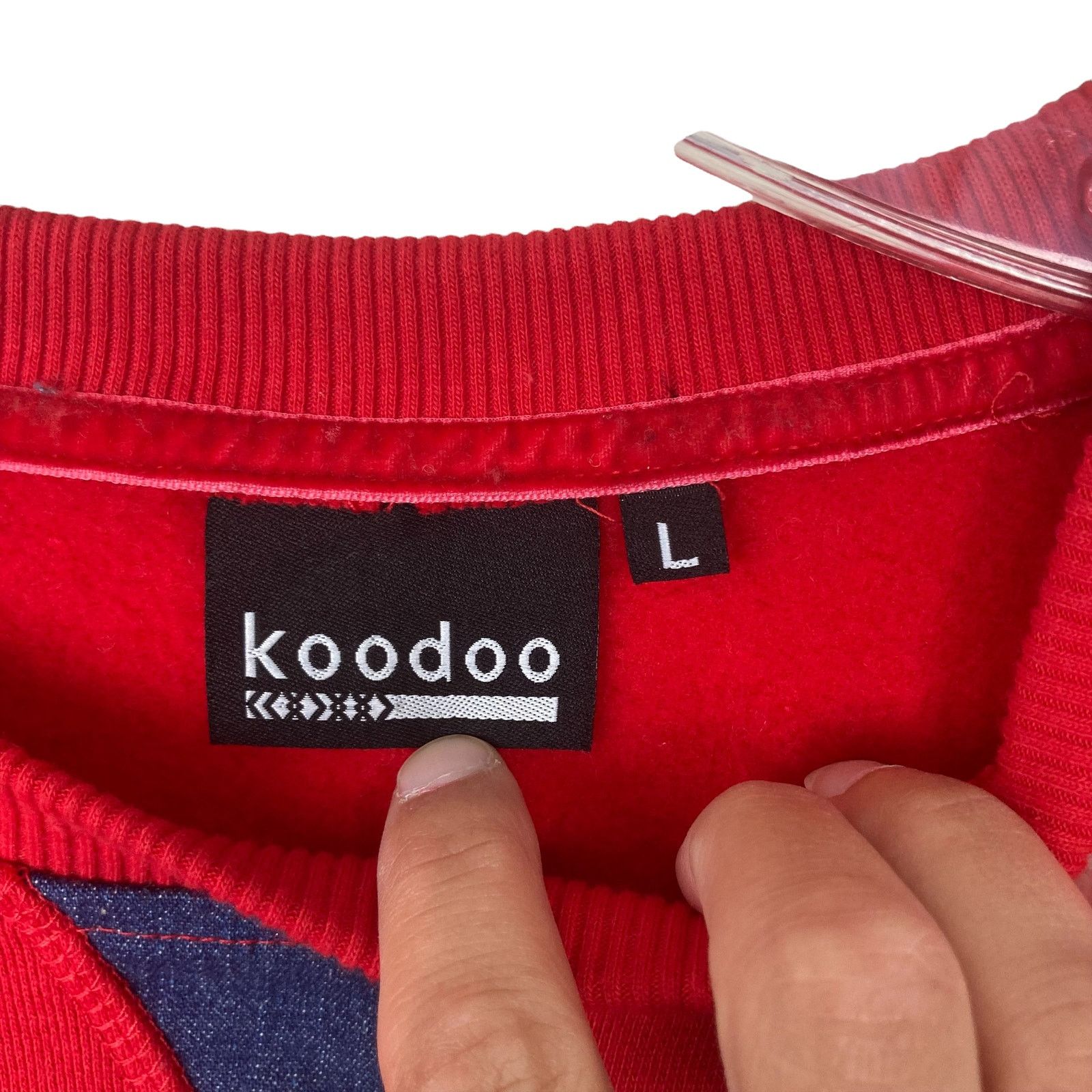 Other Koodoo Playground Sneakerhead Red Sweatshirt Denim Sz L Size US L / EU 52-54 / 3 - 7 Thumbnail