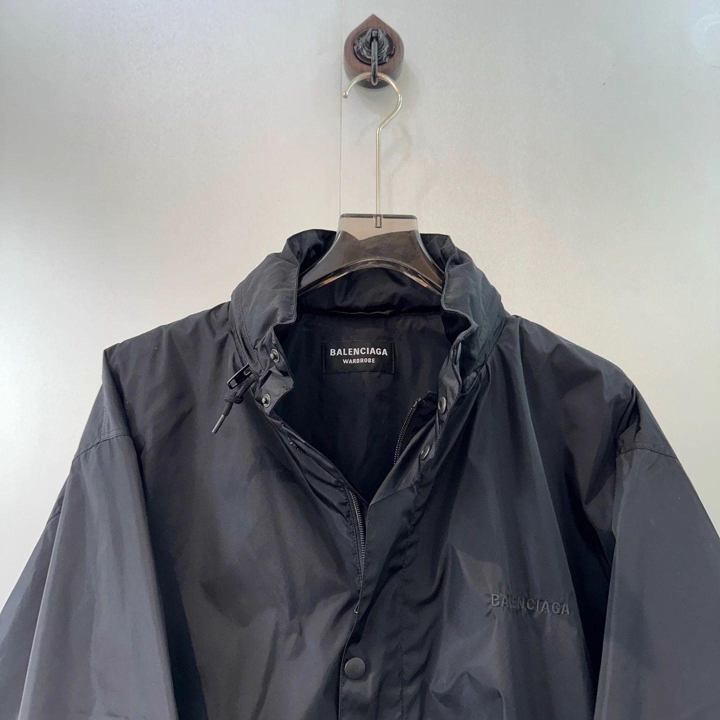 Balenciaga Balenciaga solid hidden hood overcoat men's black Size US M / EU 48-50 / 2 - 4 Thumbnail