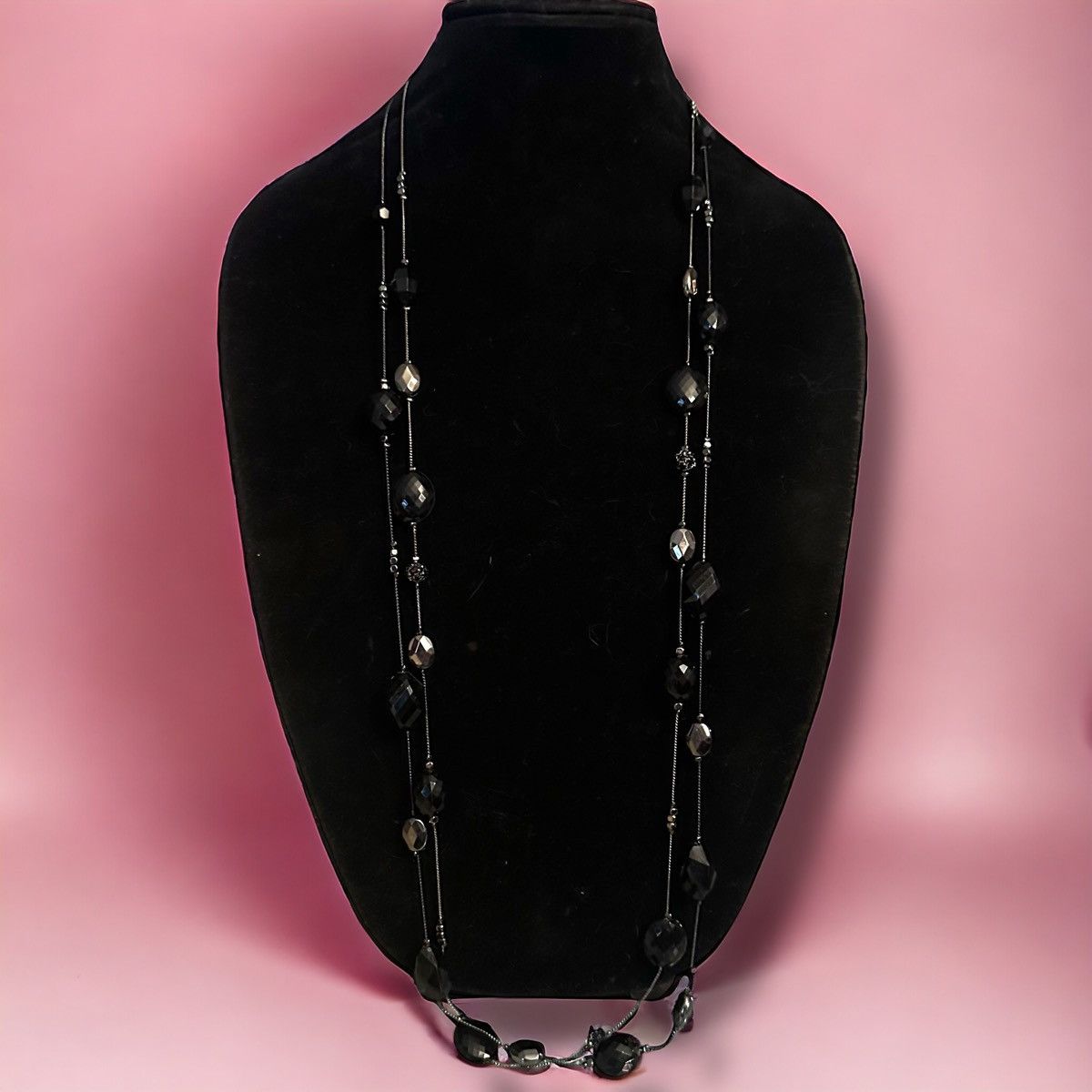 Other NY & Company long double strand stationed bead necklace Size ONE SIZE - 1 Thumbnail