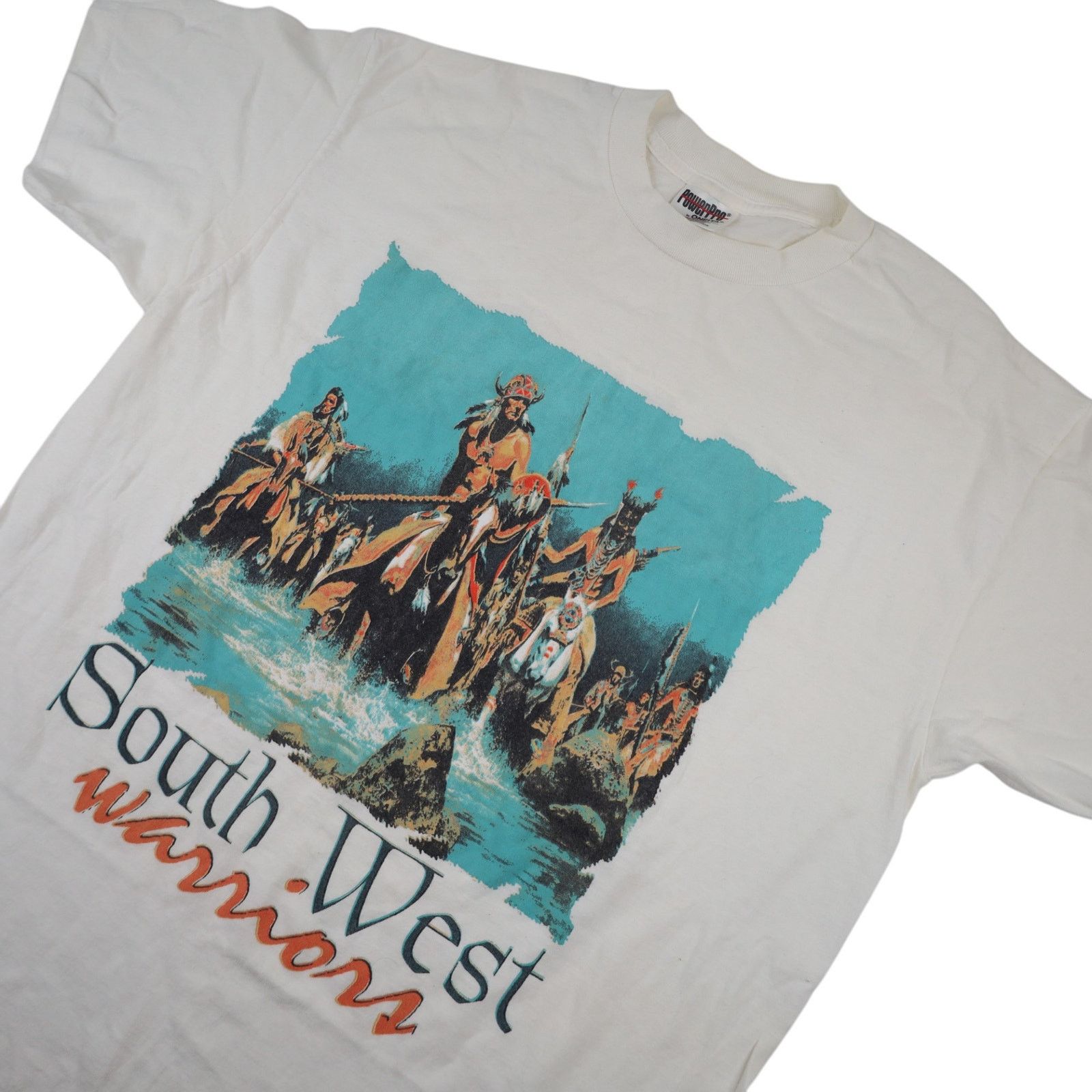 Vintage VTG South West Warriors Graphic Native American Art T Shirt Size US L / EU 52-54 / 3 - 2 Thumbnail
