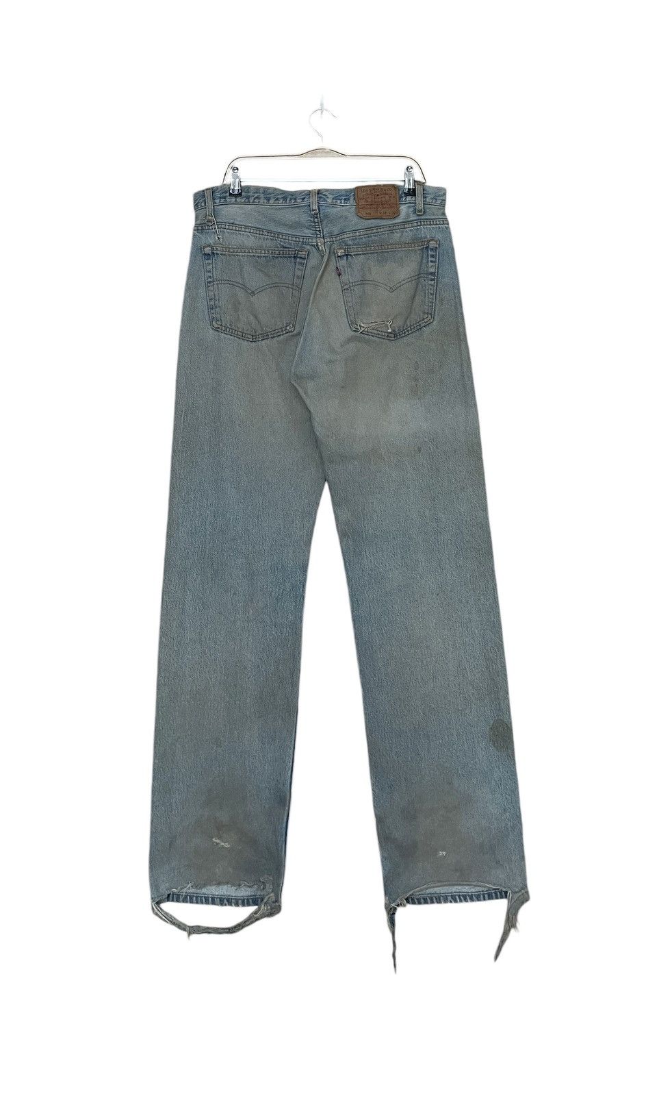 Levi's 38x32 Vintage Brand Levi’s 501 Distressed Jeans 1990s Size US 32 / EU 48 - 2 Thumbnail