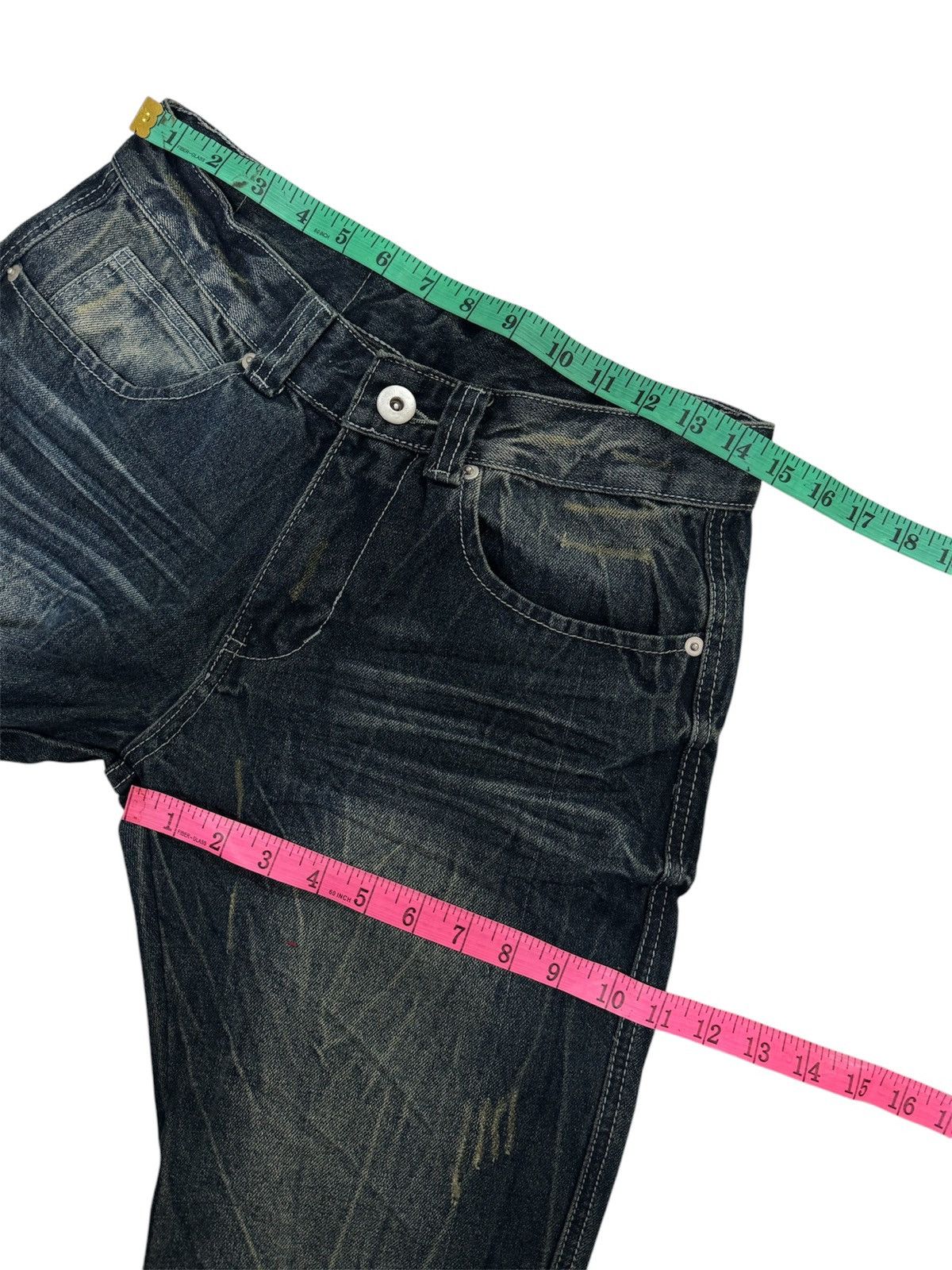 Vintage VINTAGE ARCADE CARGO STYLE RARE DISTRESSED DENIM JEANS Size US 29 - 19 Thumbnail