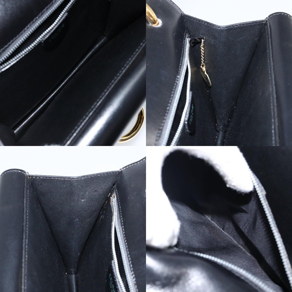 Celine CELINE Hand Bag Leather Black Gold Size ONE SIZE - 12 Thumbnail