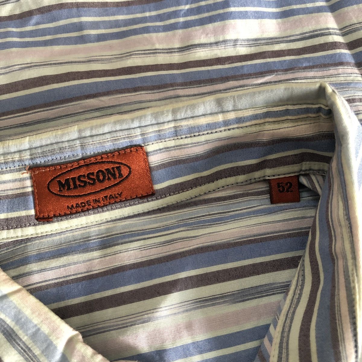 Missoni × Vintage MISSONI STRIPE LITTLE PATERN SHIRT Size US L / EU 52-54 / 3 - 8 Thumbnail