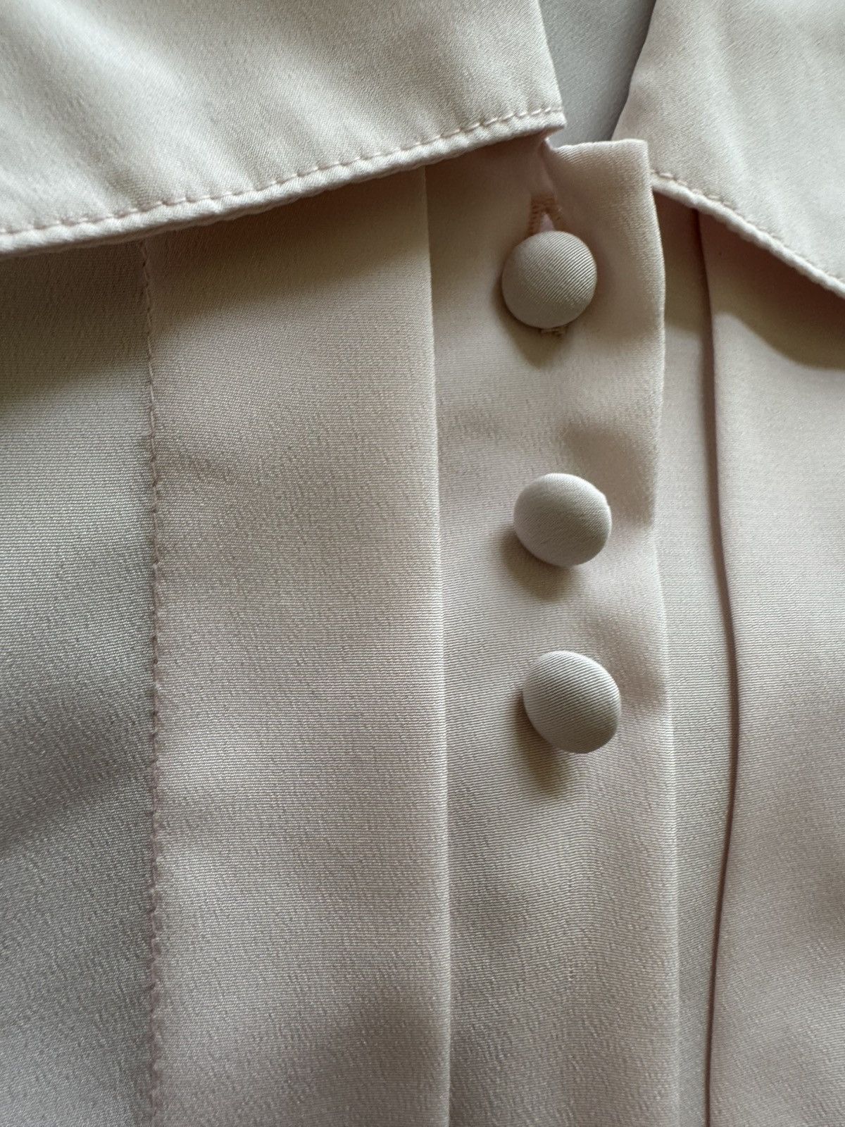 Vintage P.J. Ruggeri pastel pink M pleated button up long sleeve Size M / US 6-8 / IT 42-44 - 6 Thumbnail