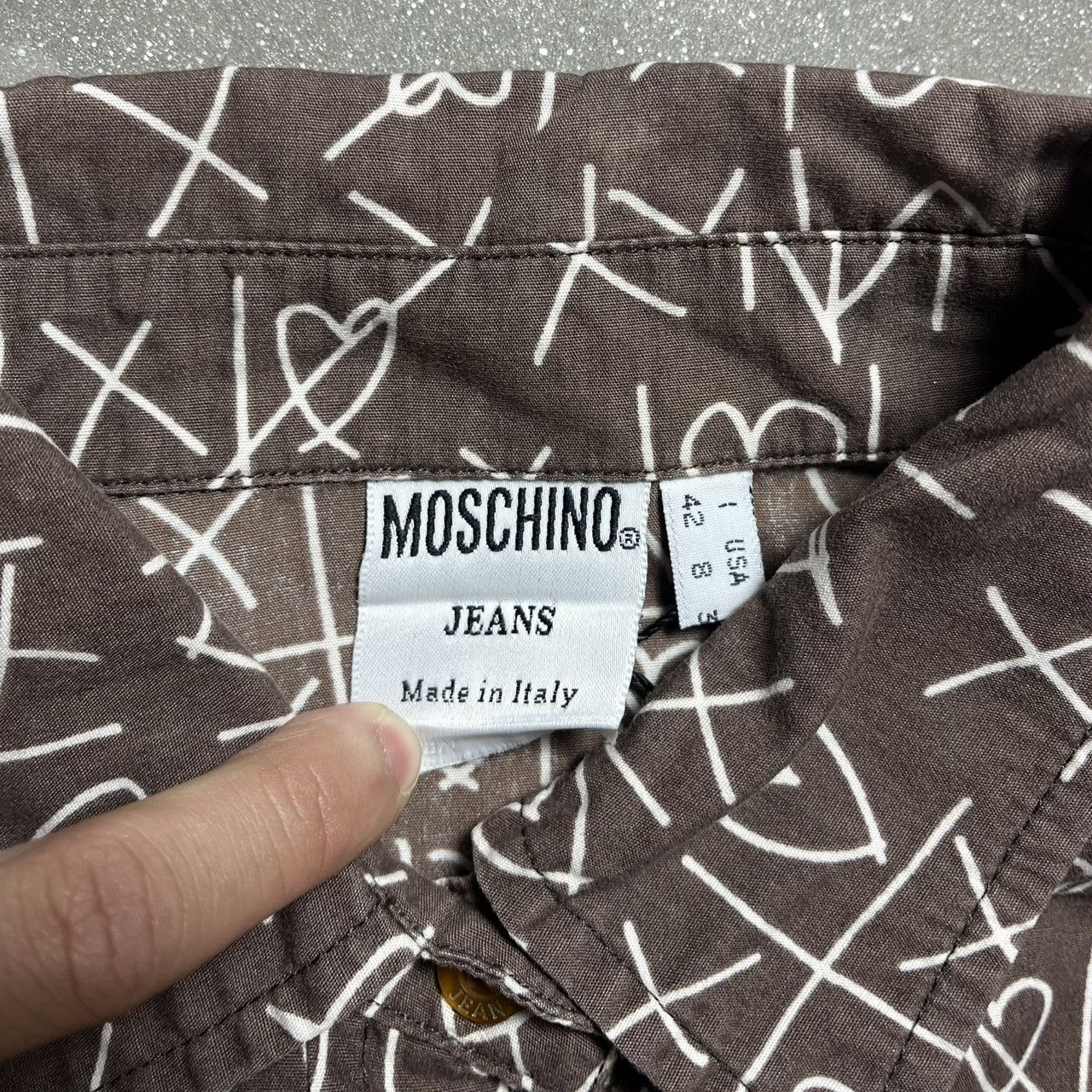 Moschino Moschino Jean Tic Tac Toe Shirt Size US M / EU 48-50 / 2 - 2 Thumbnail