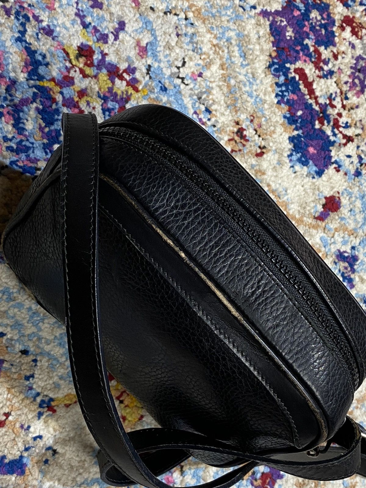 Celine × Vintage Vintage Celine Black Mini Crossbody Box Zipper Bag Size ONE SIZE - 5 Thumbnail