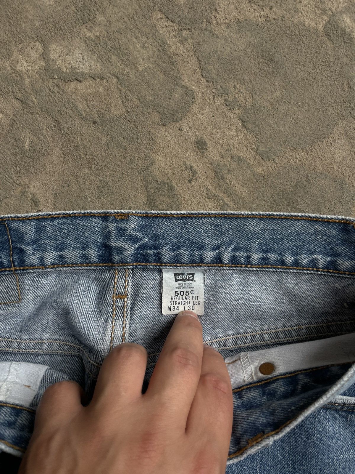Japanese Brand × Levi's × Vintage Vintage Levi’s 505 Baggy Washed Faded Pants Y2K Size US 34 / EU 50 - 5 Thumbnail