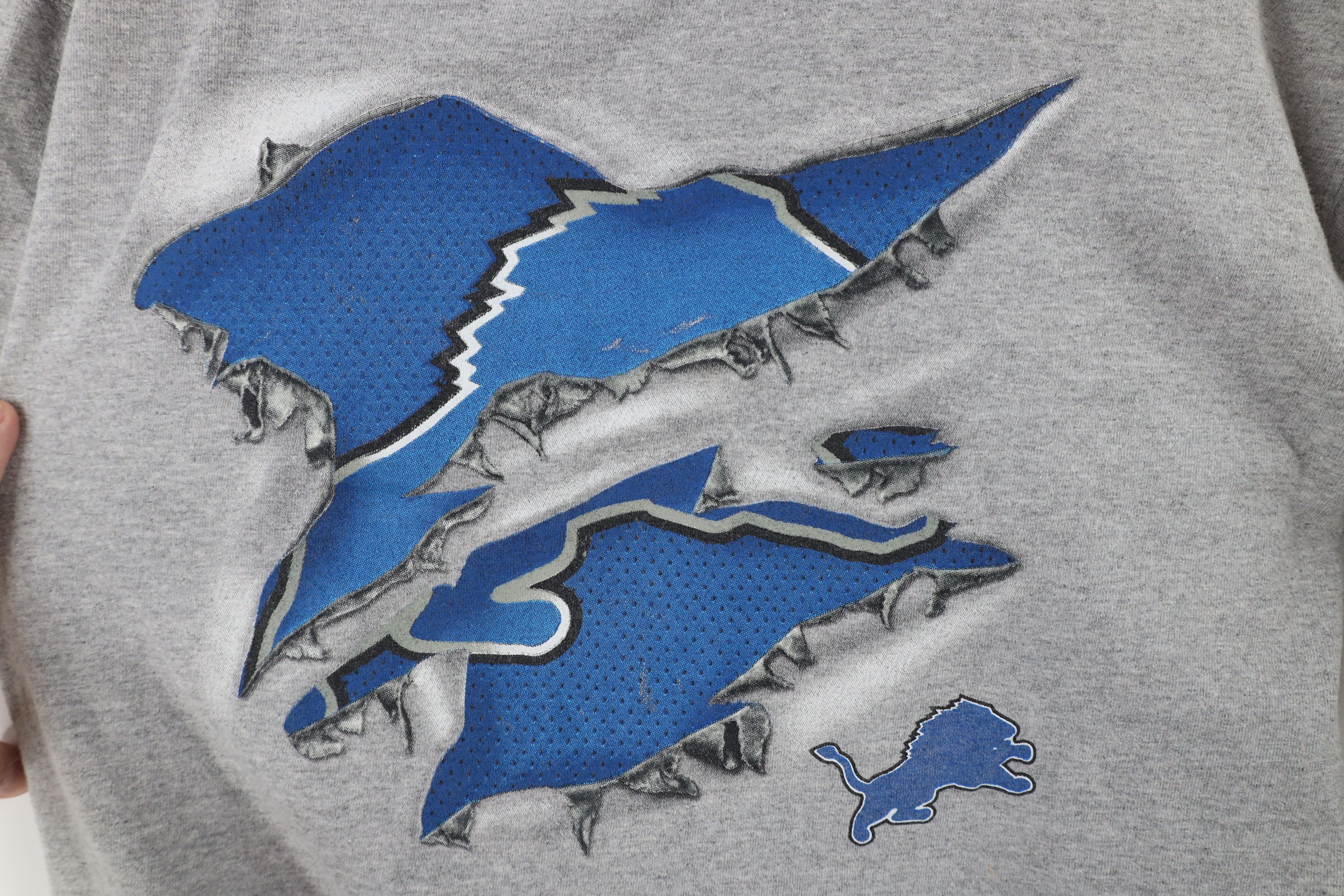 Vintage Vintage Y2K NFL Scratch Detroit Lions Football T-Shirt Size US L / EU 52-54 / 3 - 4 Thumbnail