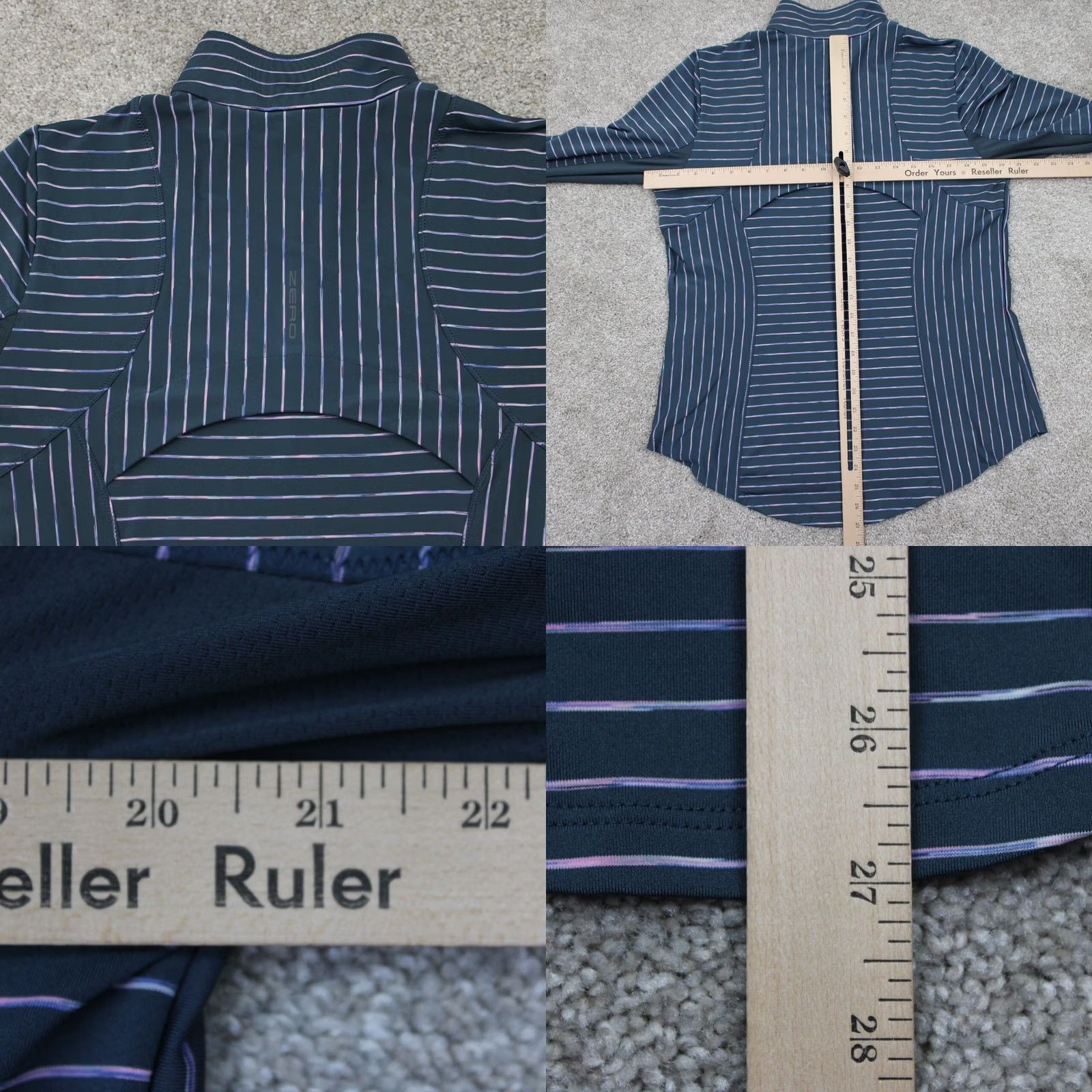 Vintage Zero Restriction Renae Zip Mock Sweatshirt Womens Large Gray/Pink L/S 1/4 Zip Size L / US 10 / IT 46 - 9 Thumbnail