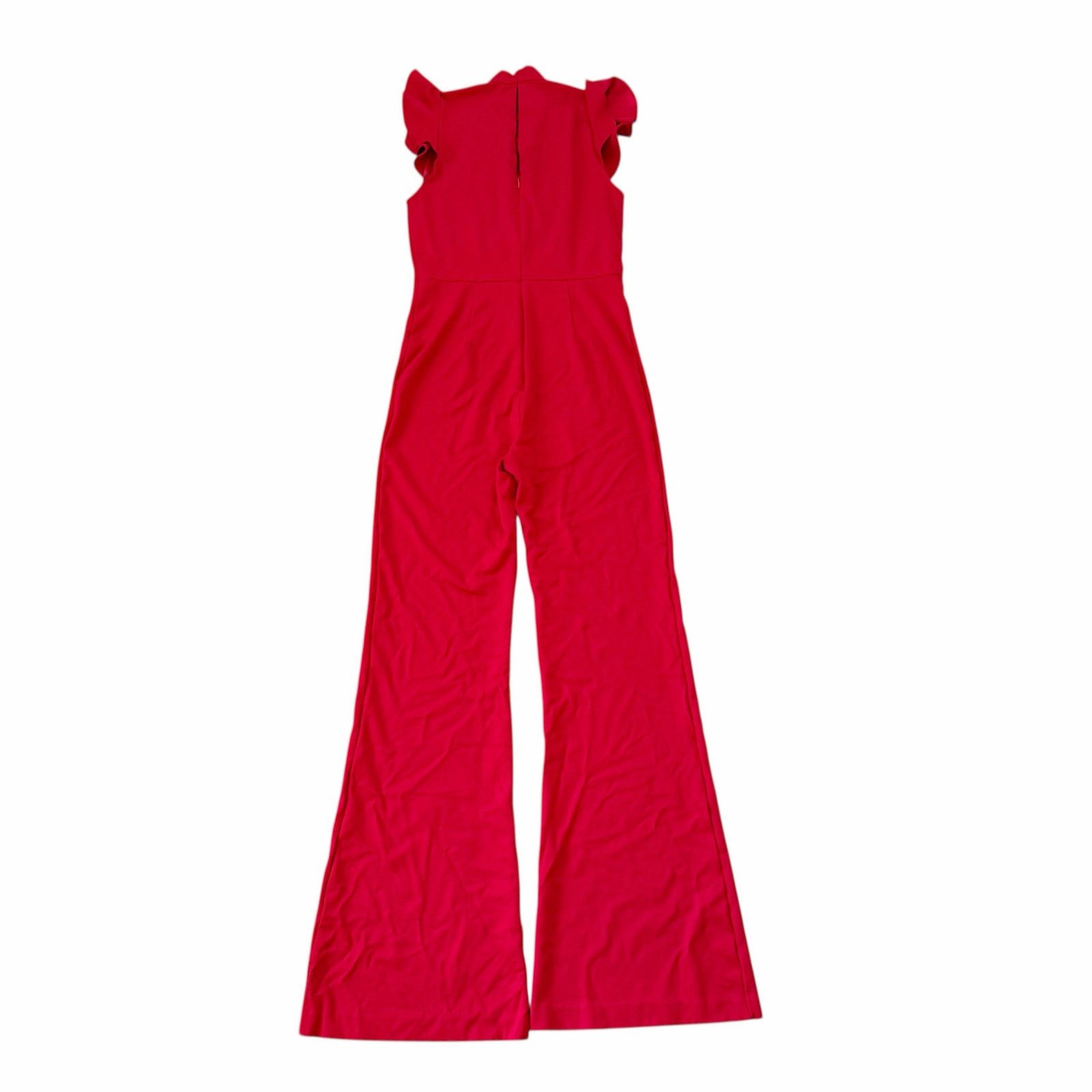 Amanda Uprichard Amanda Uprichard Red Davina Flare Jumpsuit Sz L Size 34" / US 12 / IT 48 - 5 Thumbnail