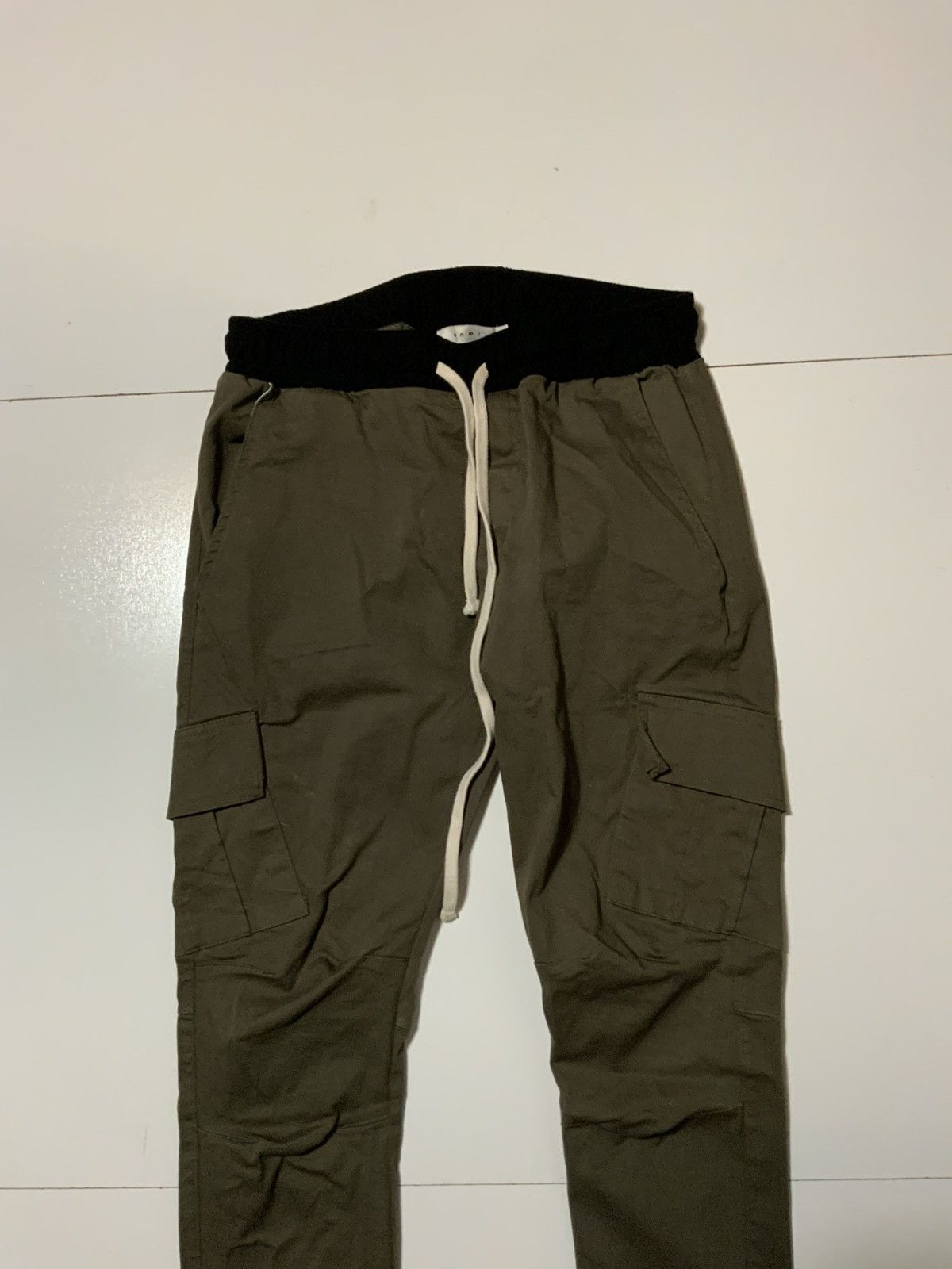MNML MNML Los Angeles Olive Green Cargo Drawstring Utility Pants Size US 32 / EU 48 - 5 Thumbnail