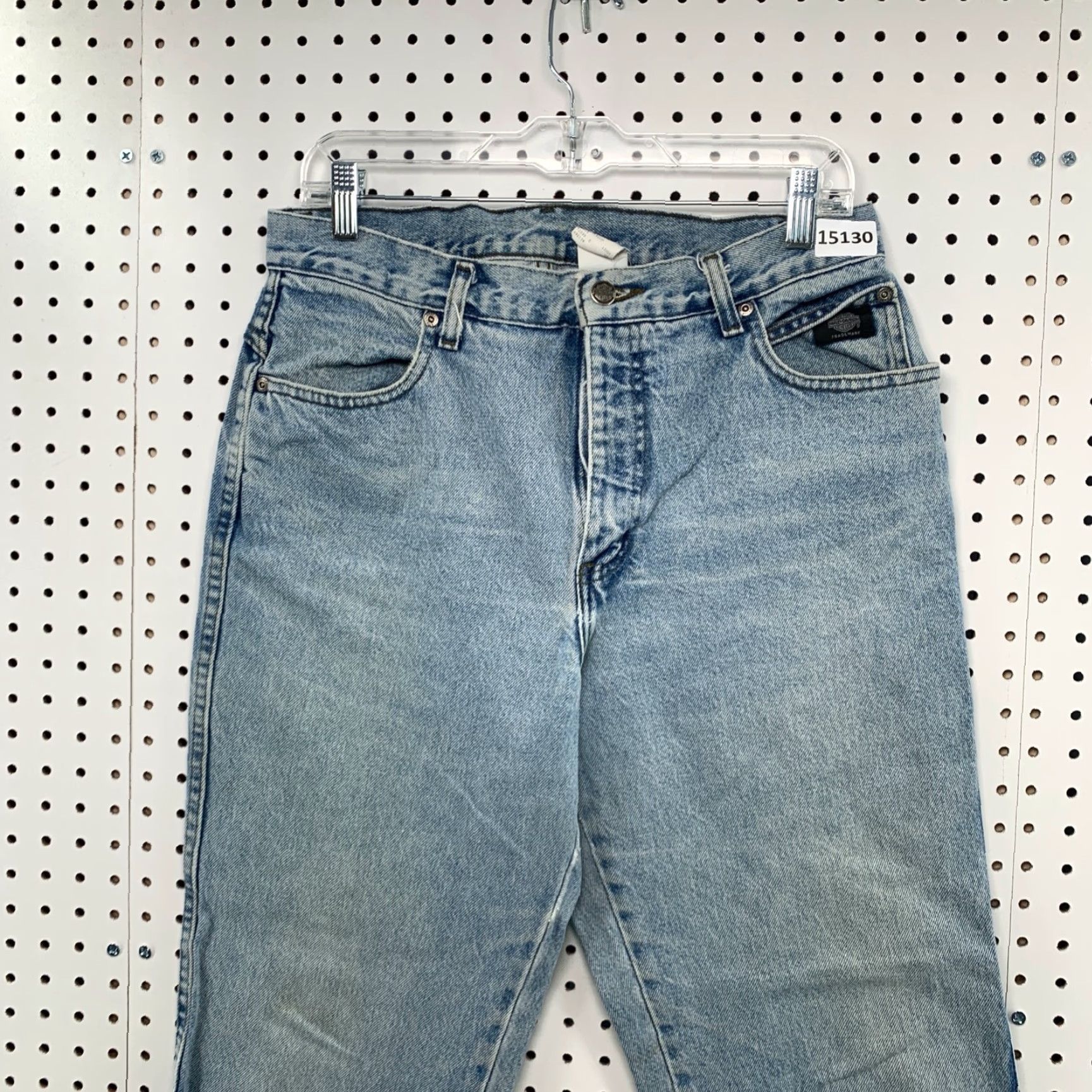 Harley Davidson VINTAGE Harley-Davidson Jeans Womens 12 R Zipper Fly Light Wash Denim 32 X 29 Blue Hip Classic Size 34" / US 12 / IT 48 - 4 Thumbnail