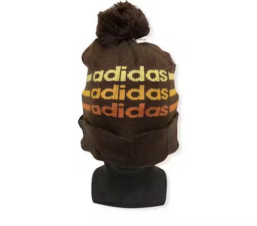 Adidas × Vintage Vintage Adidas Spell Out Beanie Hat Size ONE SIZE - 5 Thumbnail