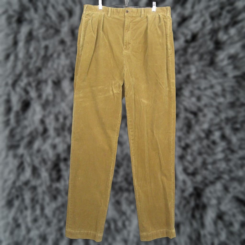 Polo Ralph Lauren Polo Ralph Lauren Corduroy Pants Mens 38x36 Beige Pleated Straight Classic Dress Pants Mens Size US M / EU 48-50 / 2 - 1 Thumbnail