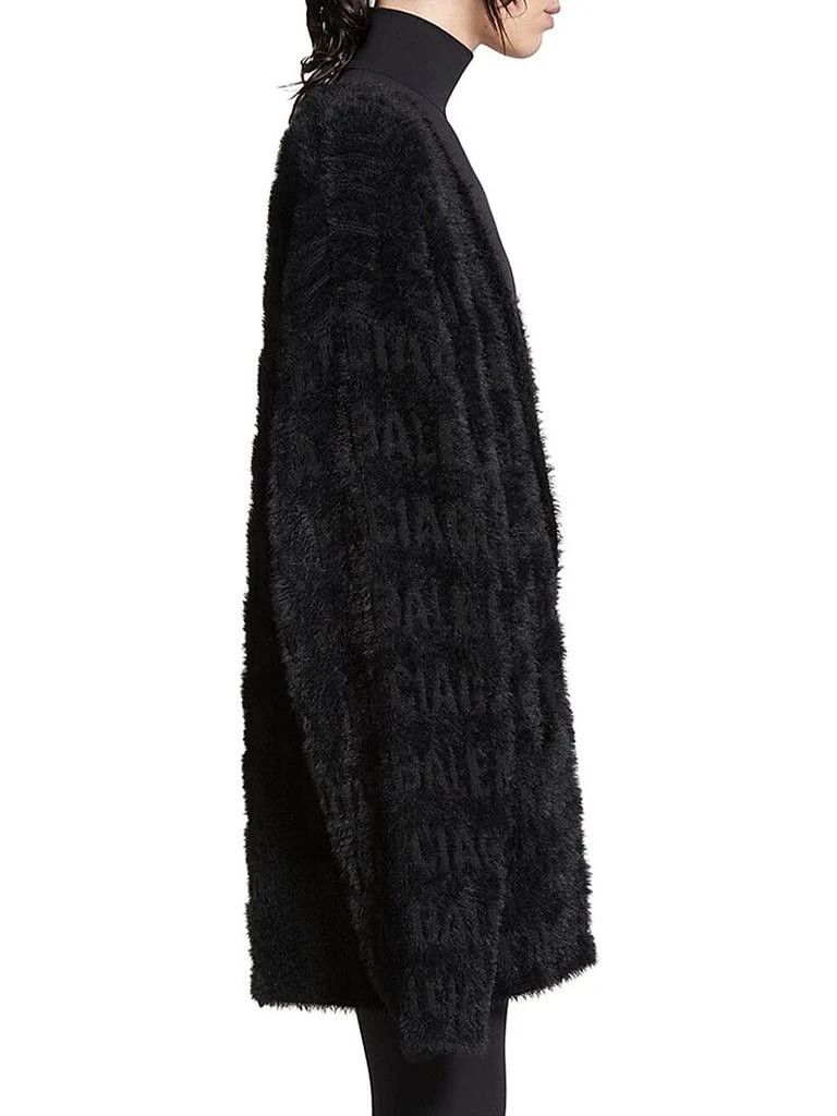 Balenciaga o1tr1nto0226 Bal Horizontal Allover Furry Cardigan In Black Size S / US 4 / IT 40 - 3 Thumbnail