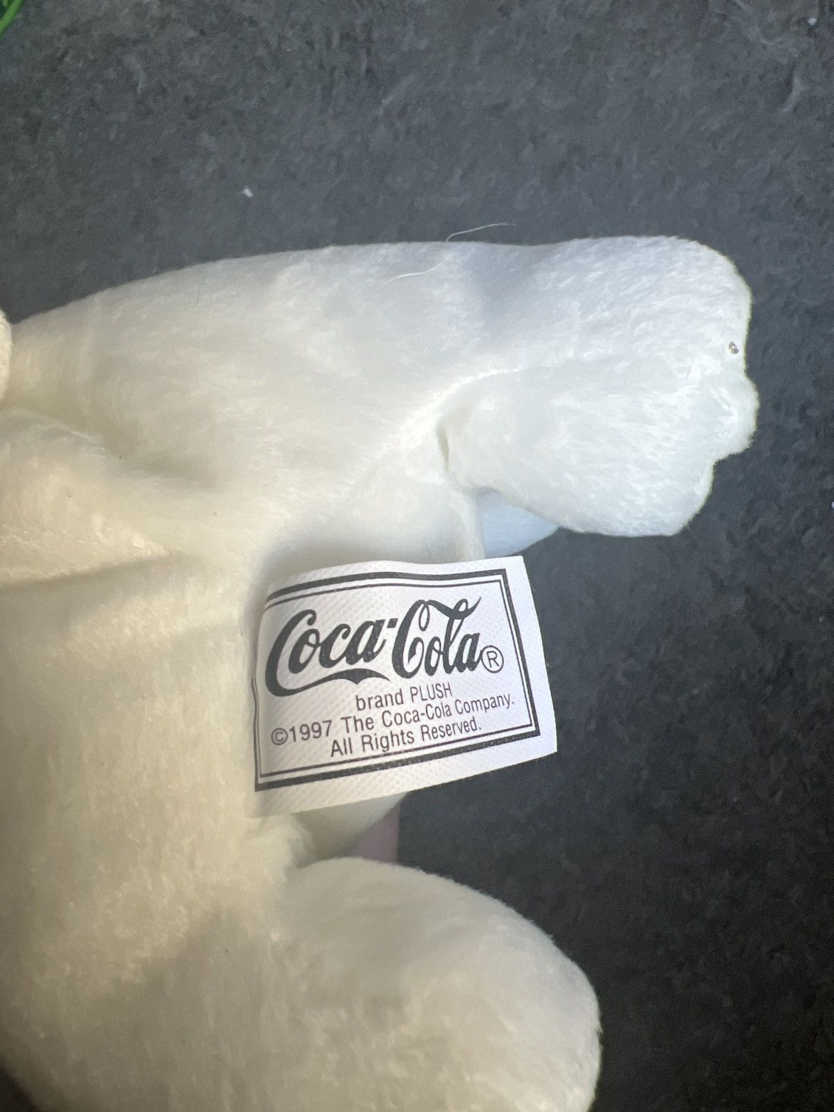 Coca Cola 1997 Coca-Cola Polar Bear In Argyle Shirt Bean Bag Plush Size ONE SIZE - 6 Thumbnail