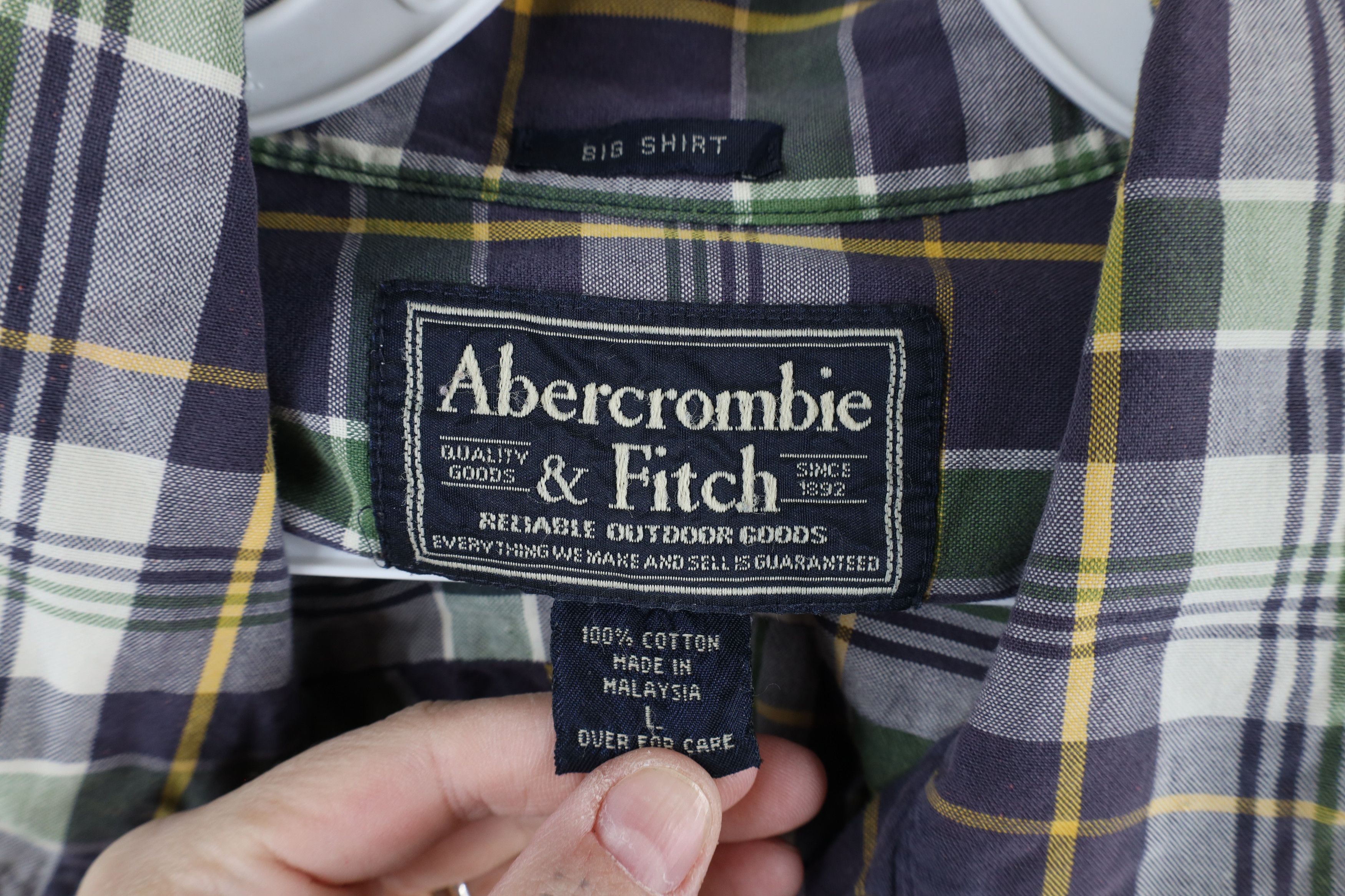 Abercrombie & Fitch × Vintage Vintage 90s Abercrombie & Fitch Distressed Button Shirt Size US L / EU 52-54 / 3 - 9 Thumbnail