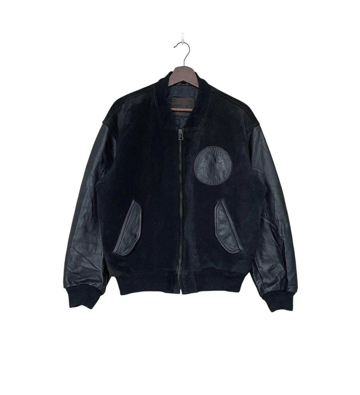 Japanese Brand × Vintage Vintage Brand Isamu Men Leather Varsity Jacket 1990s Size US M / EU 48-50 / 2 - 1 Thumbnail