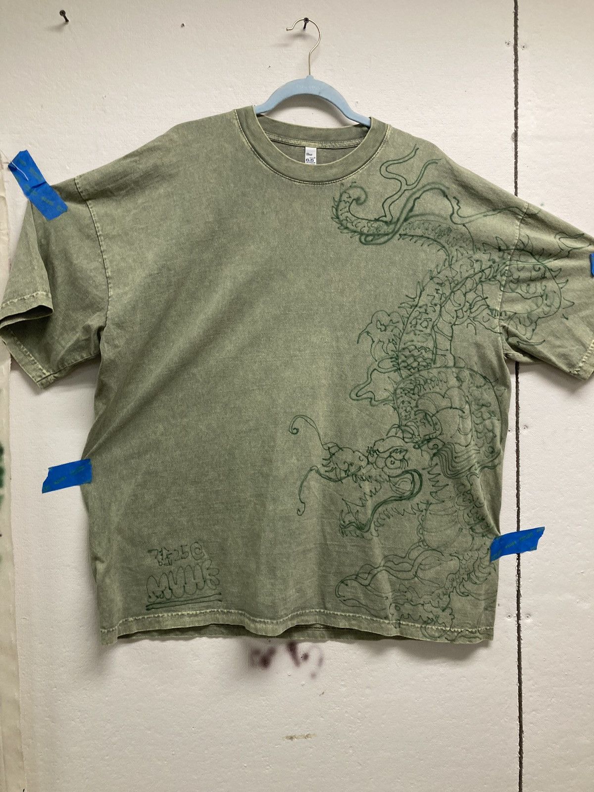 Vintage Custom T Shirt Dragon Size US XL / EU 56 / 4 - 1 Thumbnail