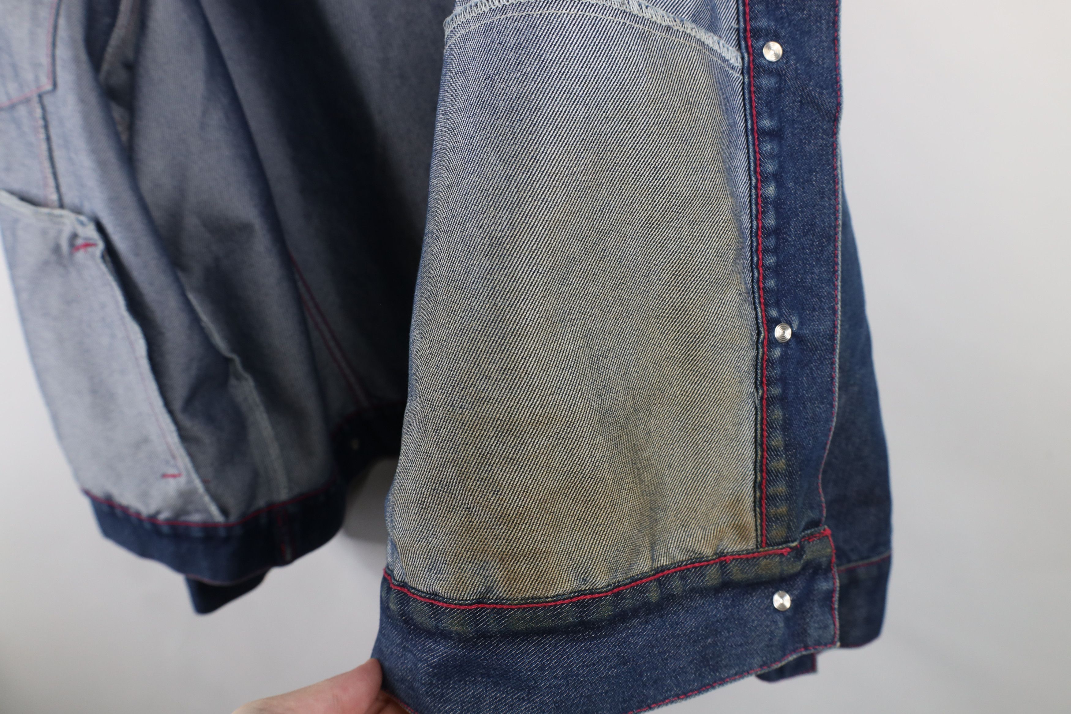 Vintage Vintage 90s Y2K Streetwear Baggy Denim Jean Trucker Jacket Size 3XL / US 20-22 - 11 Thumbnail