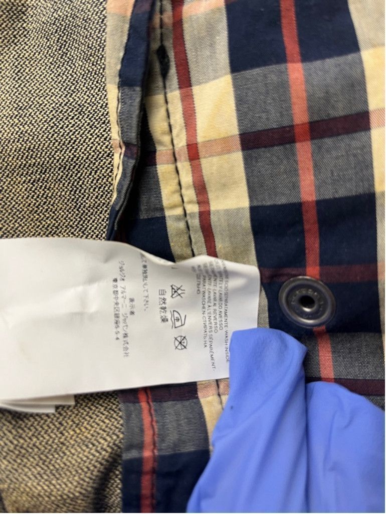 Armani Armani Indigo Denim Jacket w/ Plaid Lining – Size M (EU 50) Size L / US 10 / IT 46 - 12 Thumbnail