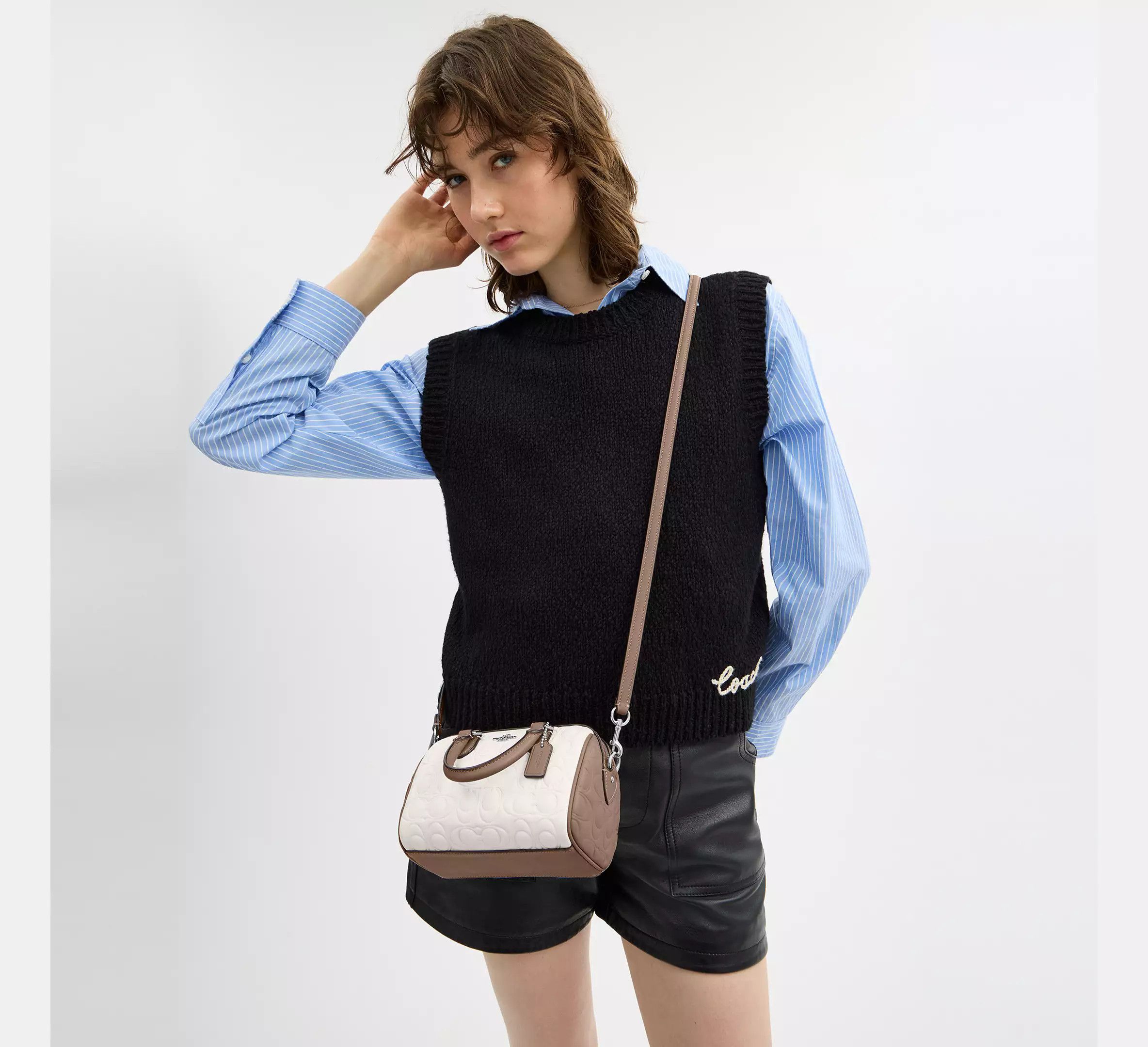 Coach Mini Rowan Crossbody Bag In Blocked Signature Leather CY744 Size ONE SIZE - 10 Thumbnail