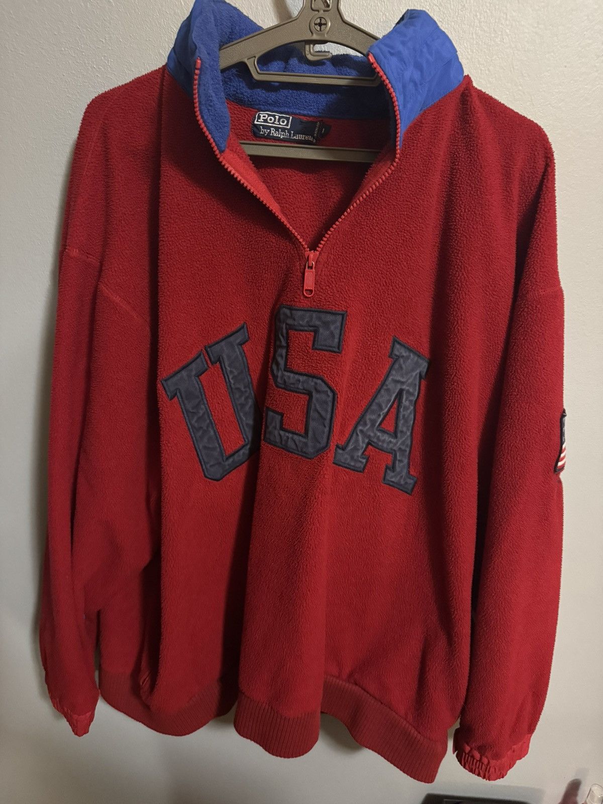Polo Ralph Lauren Polo Ralph Lauren Vintage 1992 USA Fleece Pullover Size US XXL / EU 58 / 5 - 1 Thumbnail