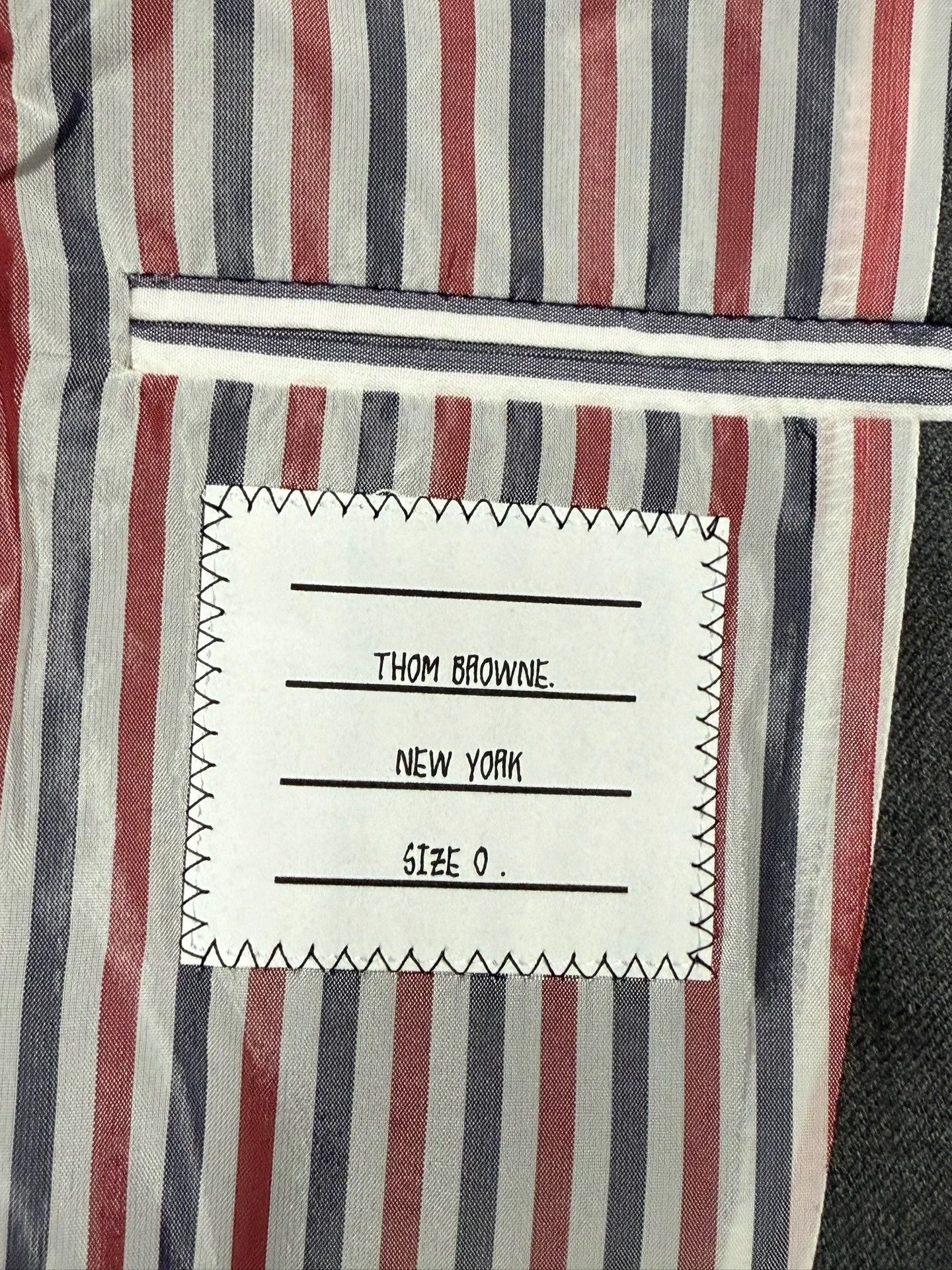 Thom Browne Thom Browne Rare Deep Gray Back Color-Blocked Slim Suit 0 Size US XS / EU 42 / 0 - 4 Thumbnail