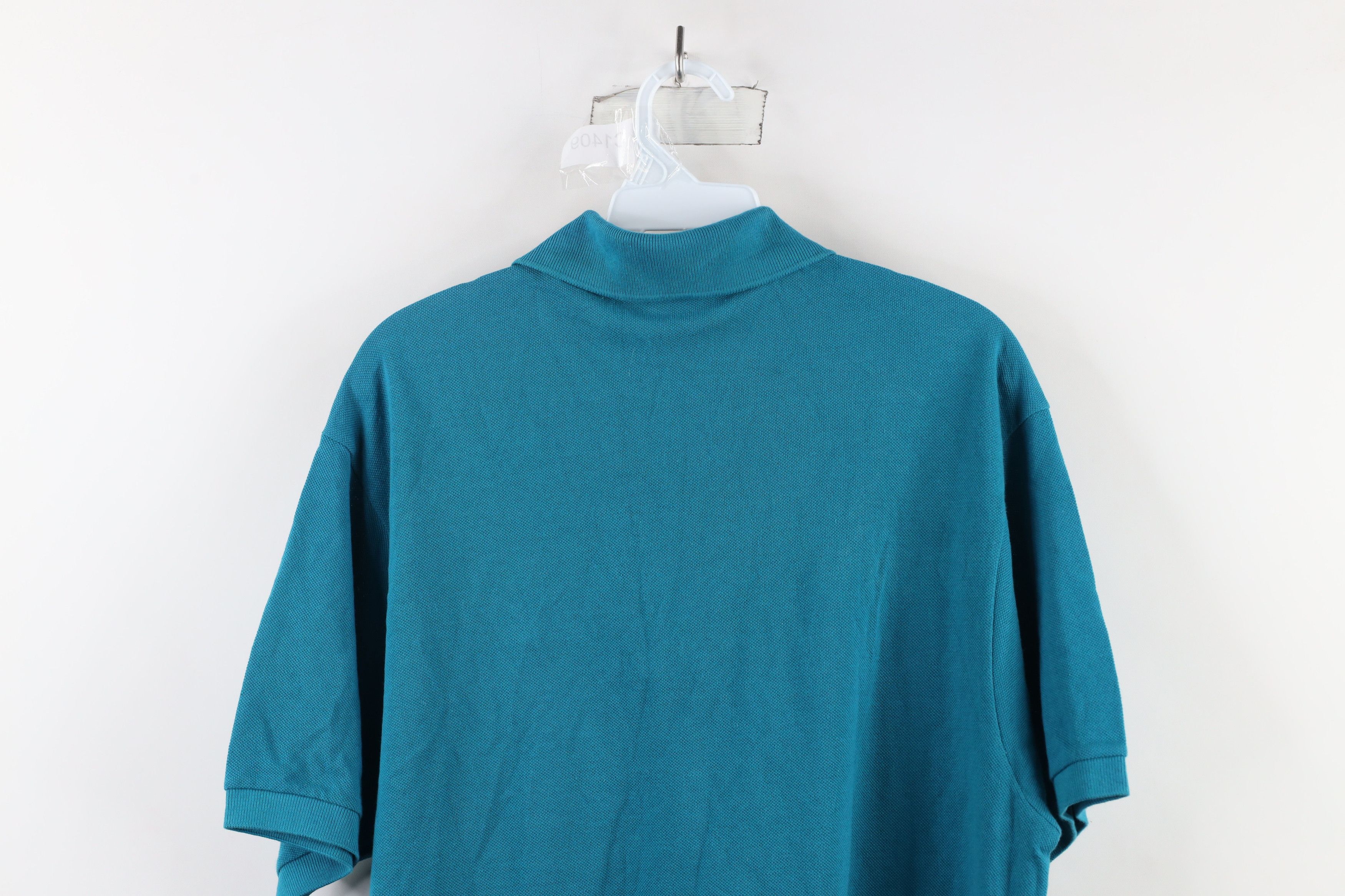 Lacoste × Vintage Lacoste Distressed Croc Logo Collared Golf Polo Shirt Blue Size US L / EU 52-54 / 3 - 11 Thumbnail