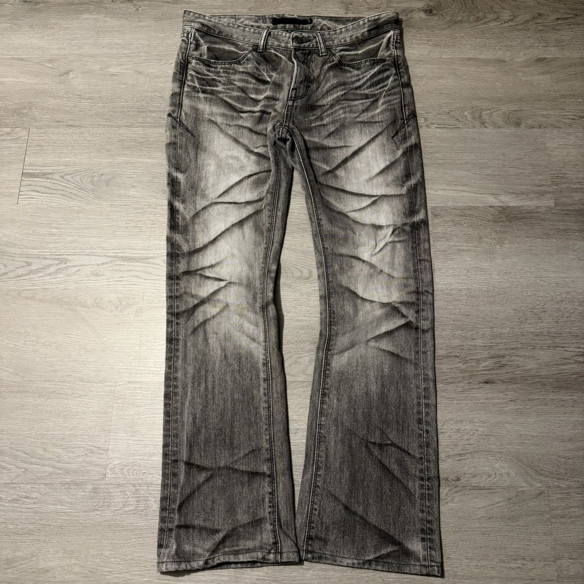 Tornado Mart Fuga Grey Washed Whiskering Denim | Grailed